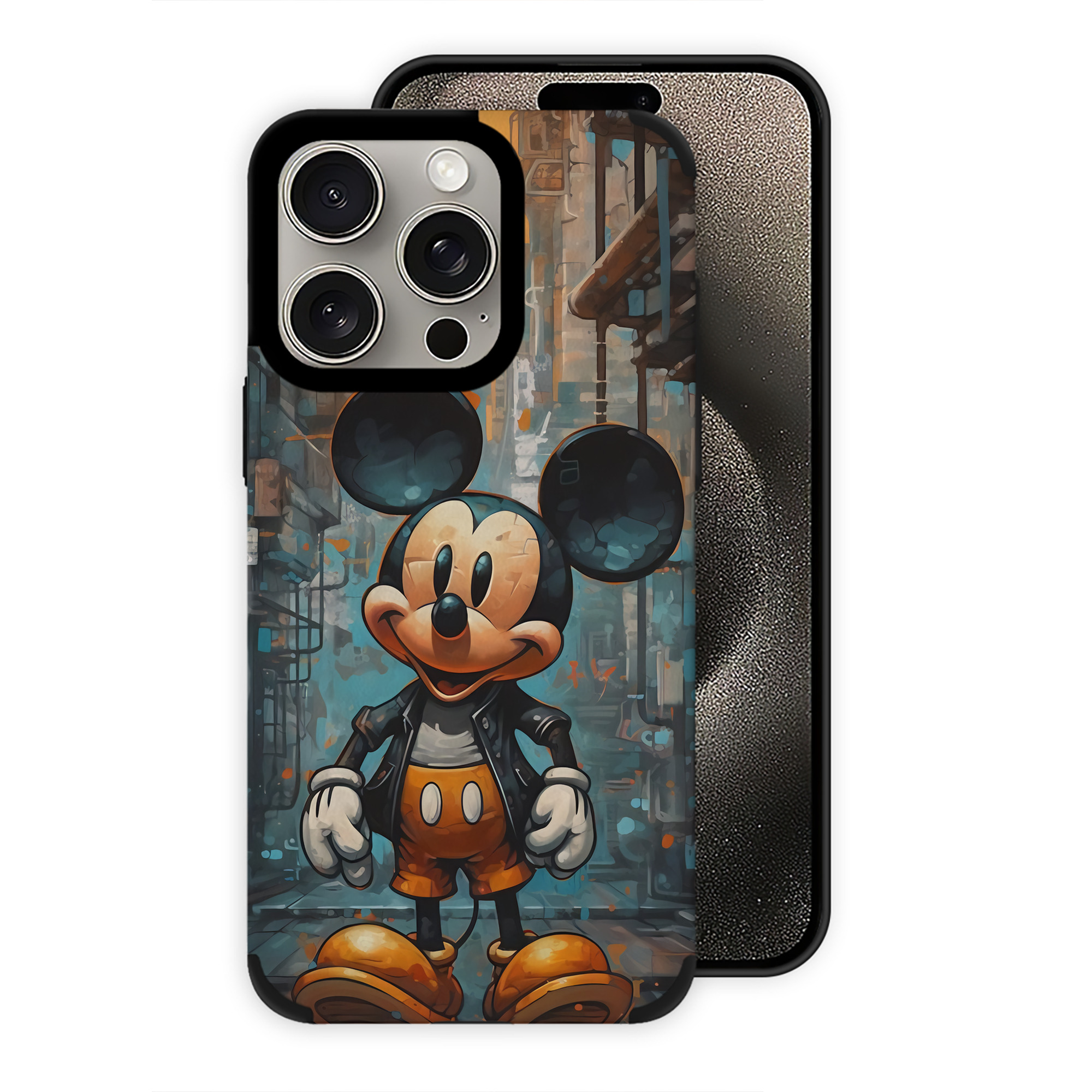 （画像用） ミッキーマウス Mickey Mouse 【iPhone15ProMax対応】 PUレザー スマホケース 耐衝撃＆黄変防止