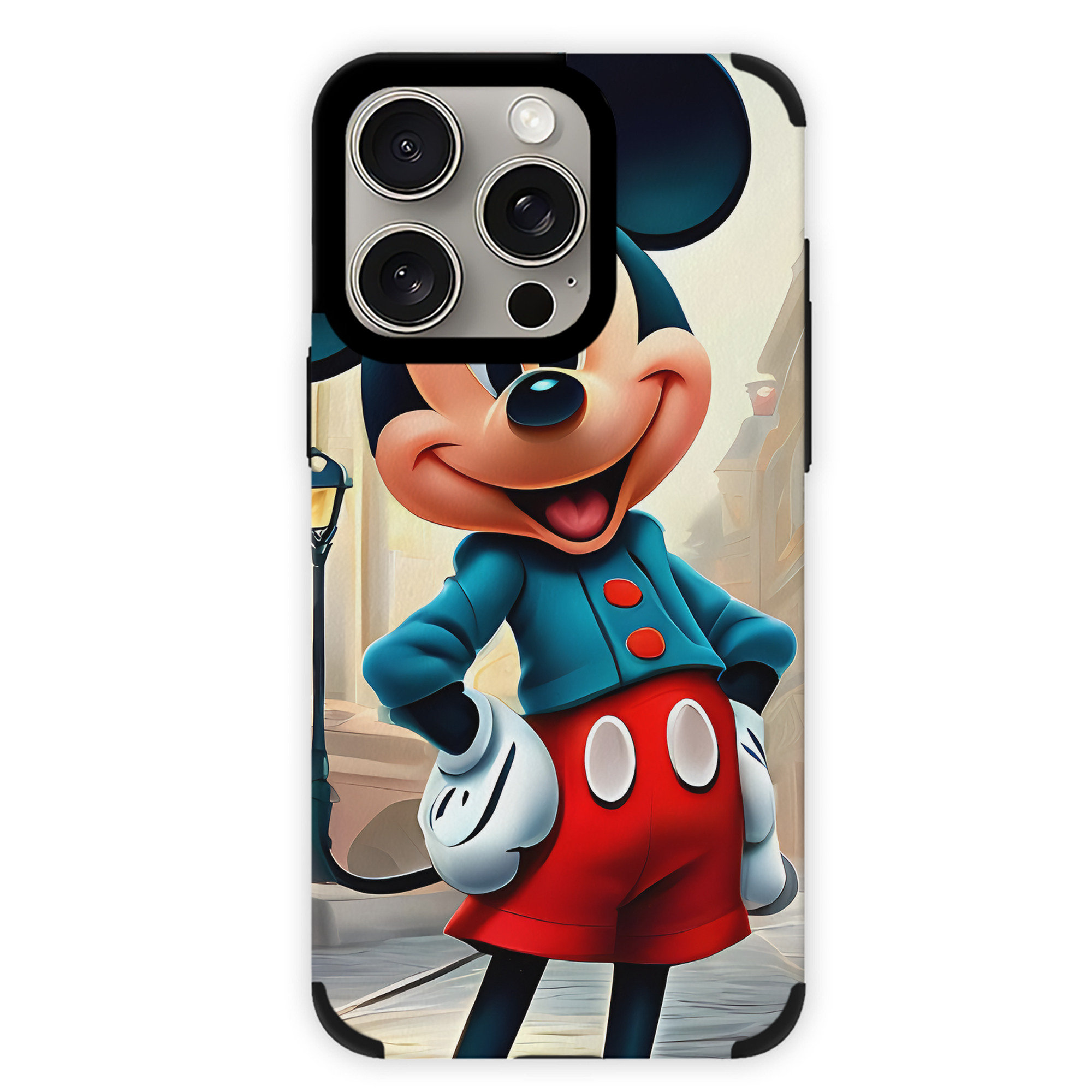 （画像用） ミッキーマウス Mickey Mouse 【iPhone15ProMax対応】 PUレザー スマホケース 耐衝撃＆黄変防止