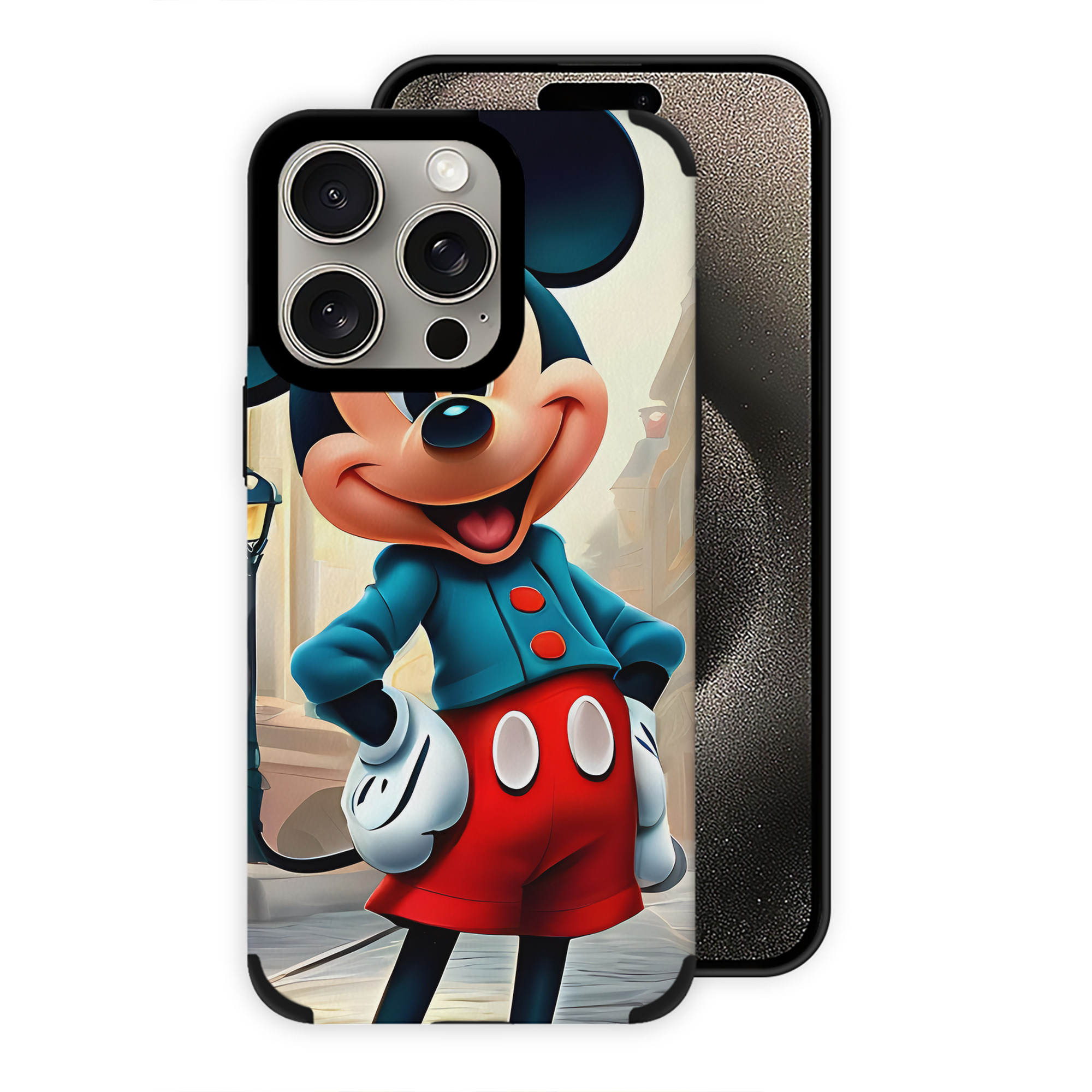 （画像用） ミッキーマウス Mickey Mouse 【iPhone15ProMax対応】 PUレザー スマホケース 耐衝撃＆黄変防止