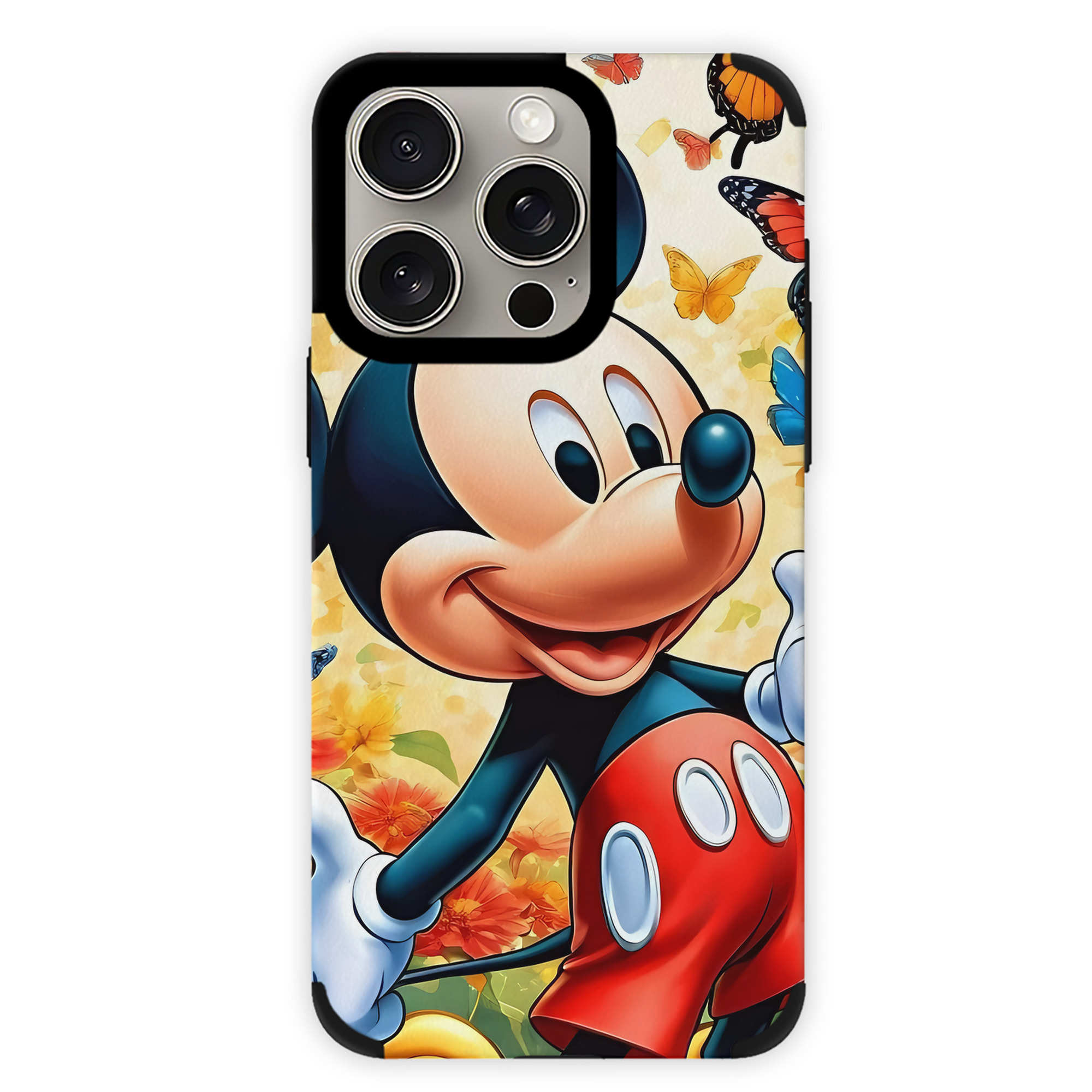 （画像用） ミッキーマウス Mickey Mouse 【iPhone15ProMax対応】 PUレザー スマホケース 耐衝撃＆黄変防止