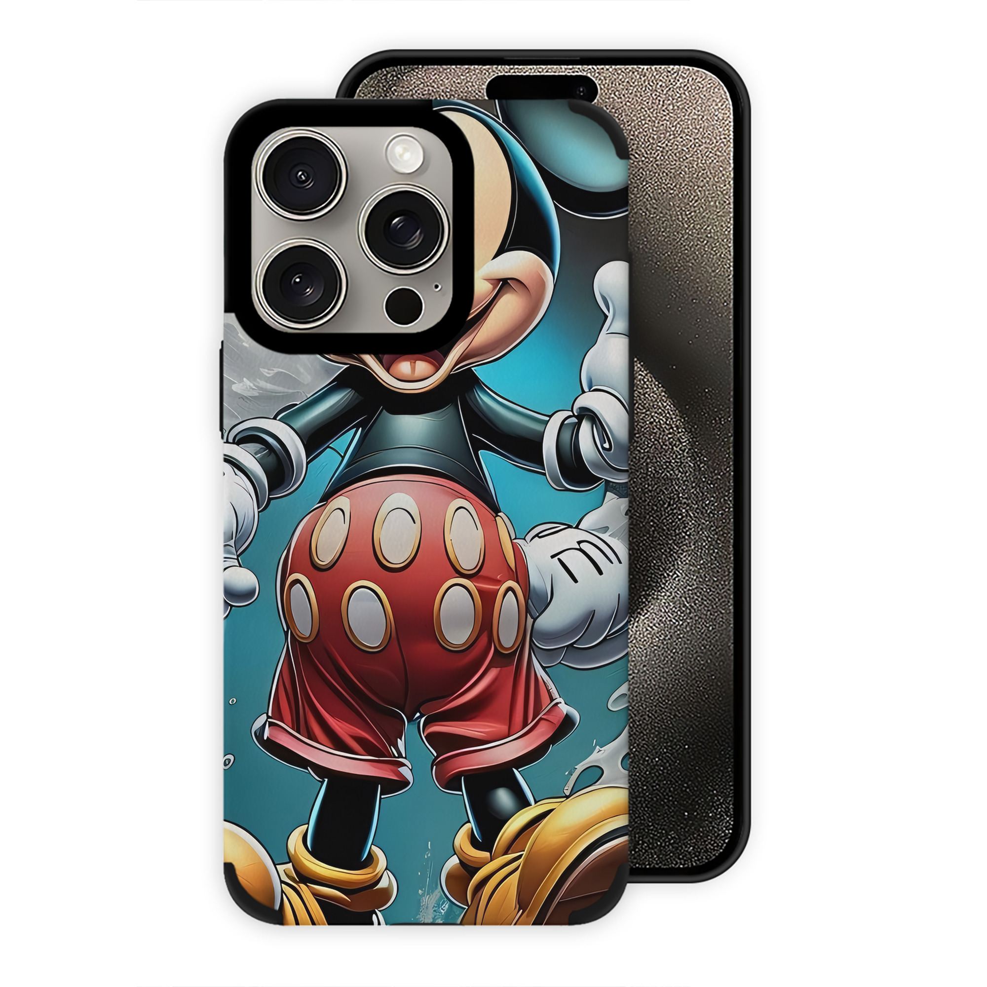 （画像用） ミッキーマウス Mickey Mouse 【iPhone15ProMax対応】 PUレザー スマホケース 耐衝撃＆黄変防止