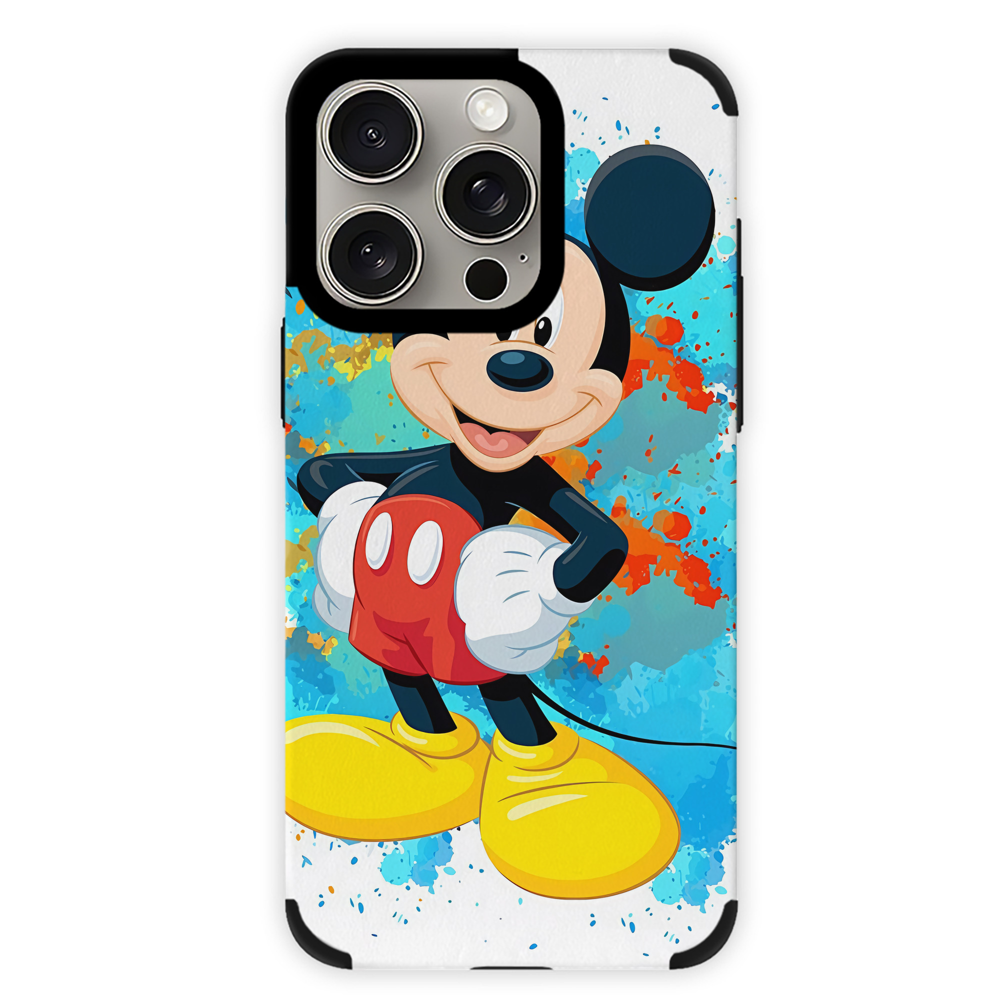 （画像用） ミッキーマウス Mickey Mouse 【iPhone15ProMax対応】 PUレザー スマホケース 耐衝撃＆黄変防止