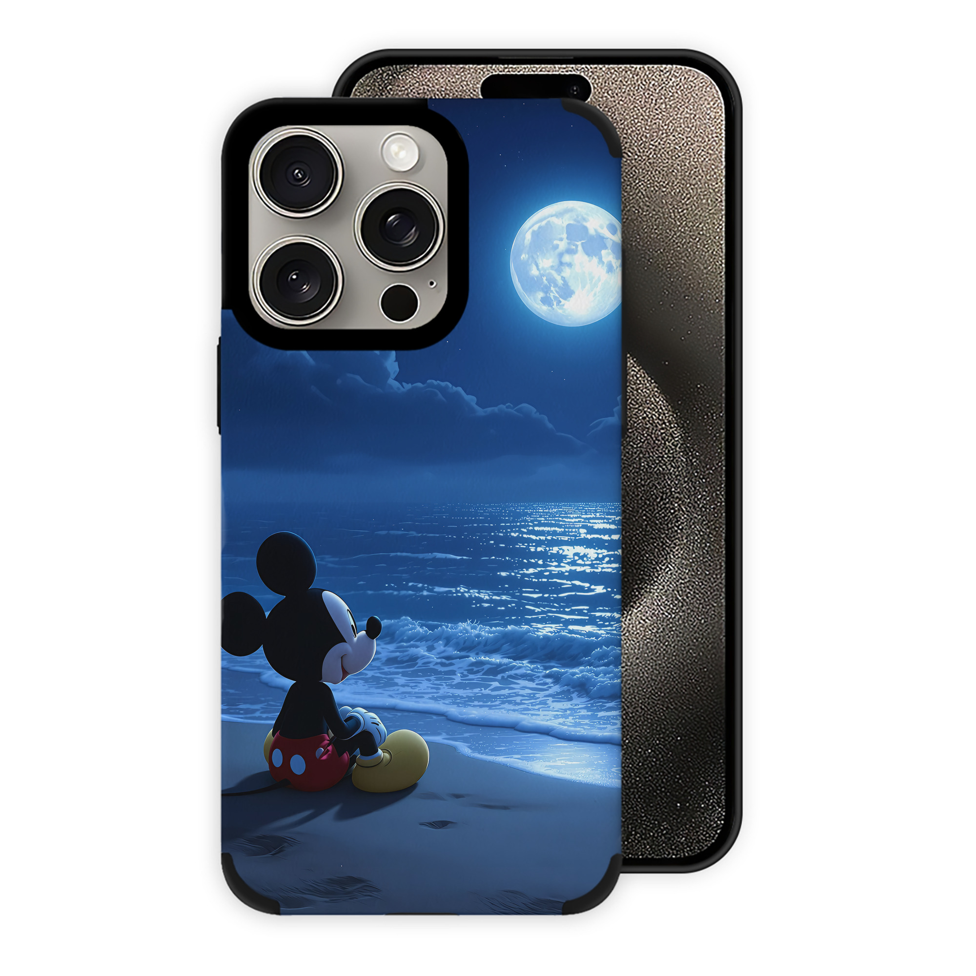 （画像用） ミッキーマウス Mickey Mouse 【iPhone15ProMax対応】 PUレザー スマホケース 耐衝撃＆黄変防止
