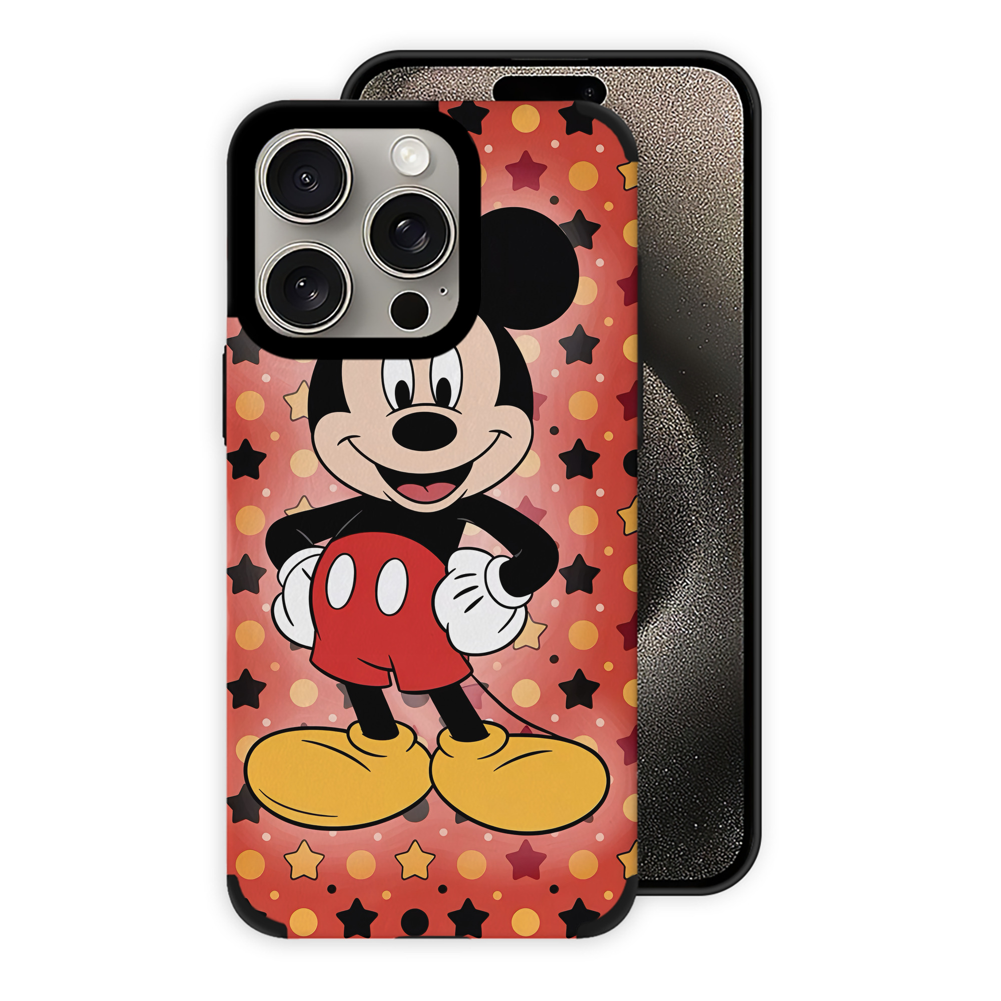 （画像用） ミッキーマウス Mickey Mouse 【iPhone15ProMax対応】 PUレザー スマホケース 耐衝撃＆黄変防止