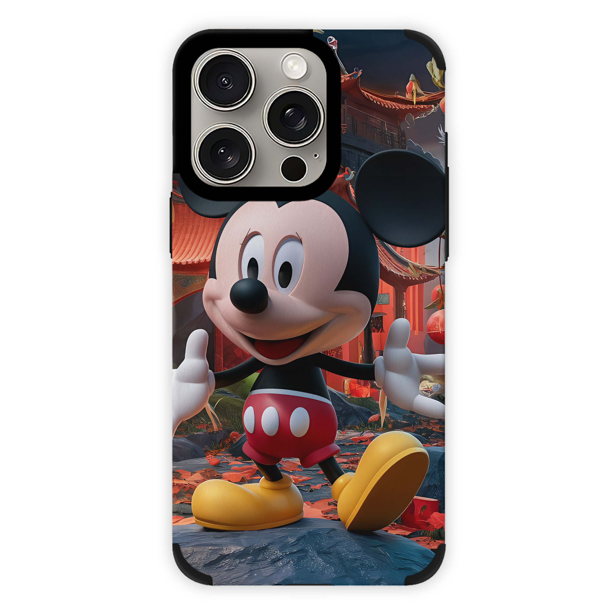 （画像用） ミッキーマウス Mickey Mouse 【iPhone15ProMax対応】 PUレザー スマホケース 耐衝撃＆黄変防止