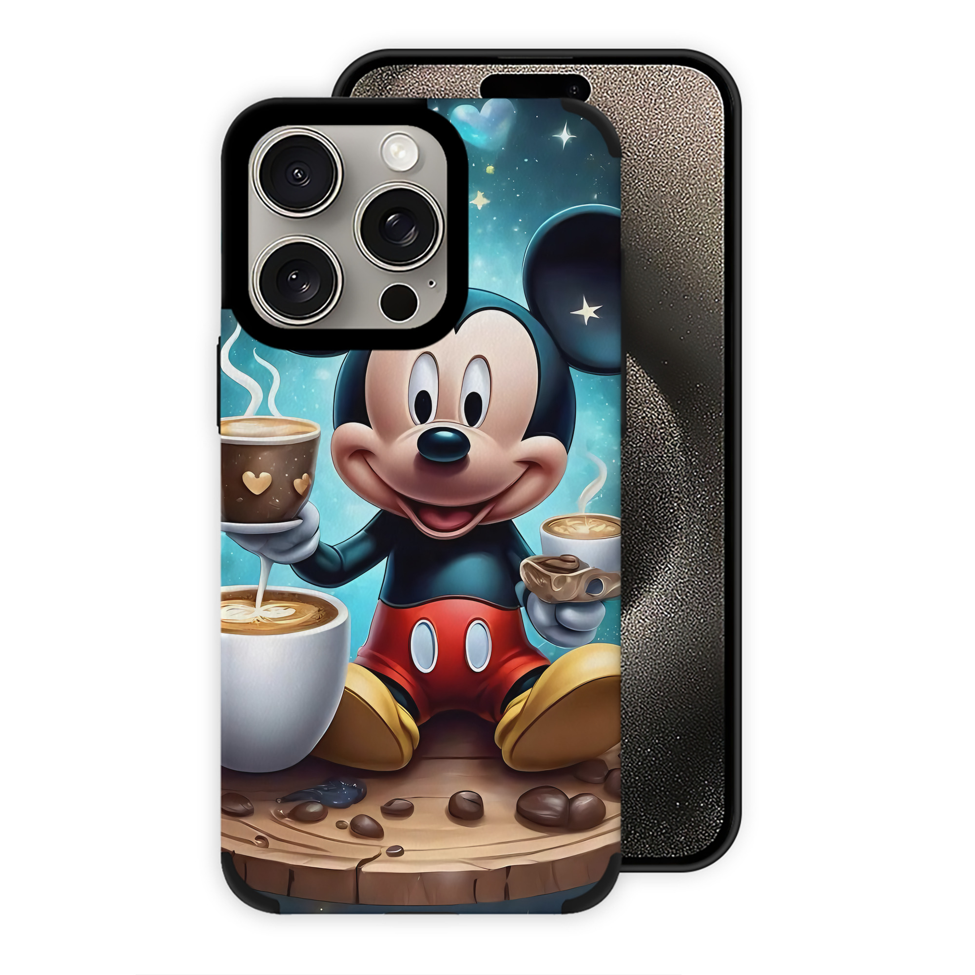 （画像用） ミッキーマウス Mickey Mouse 【iPhone15ProMax対応】 PUレザー スマホケース 耐衝撃＆黄変防止
