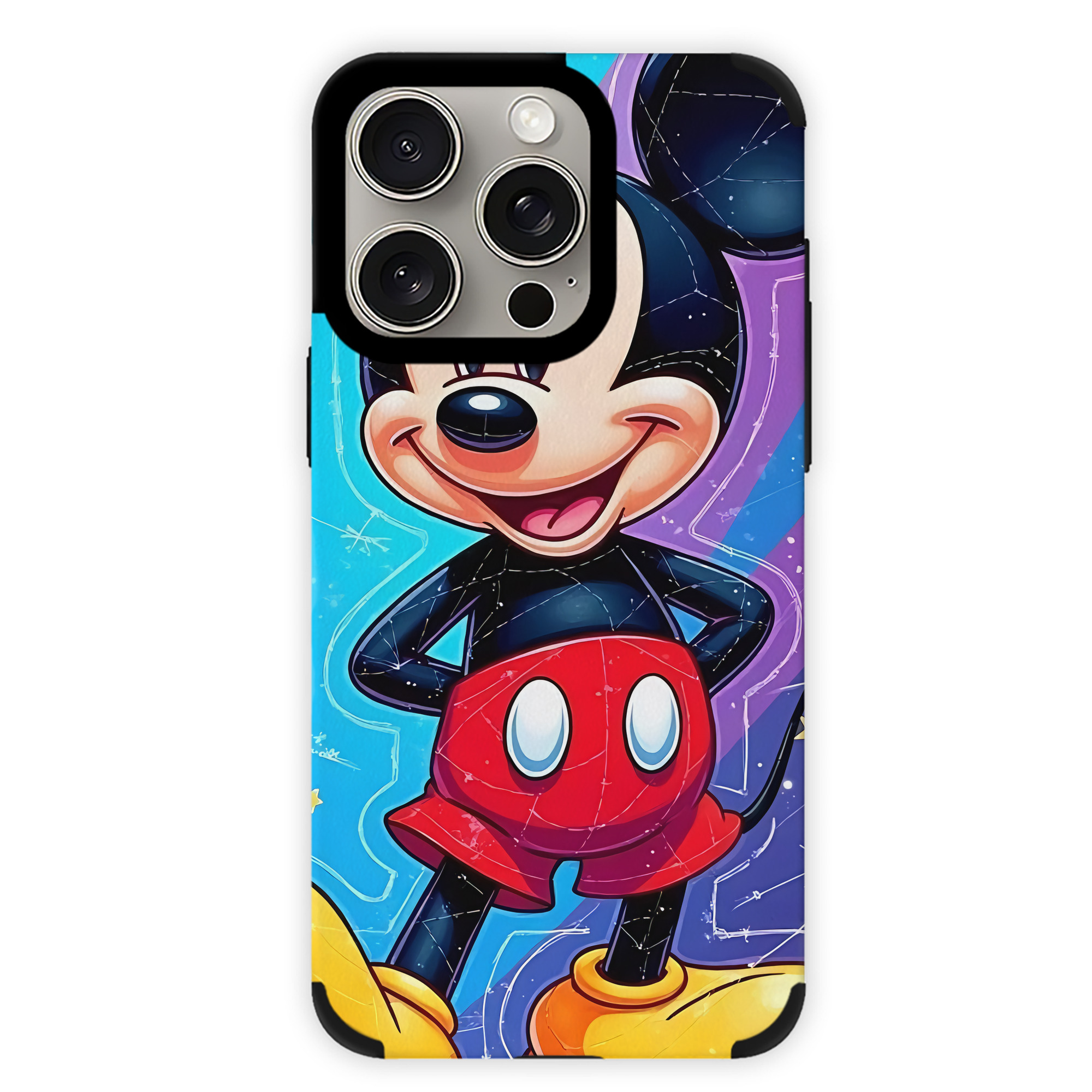 （画像用） ミッキーマウス Mickey Mouse 【iPhone15ProMax対応】 PUレザー スマホケース 耐衝撃＆黄変防止