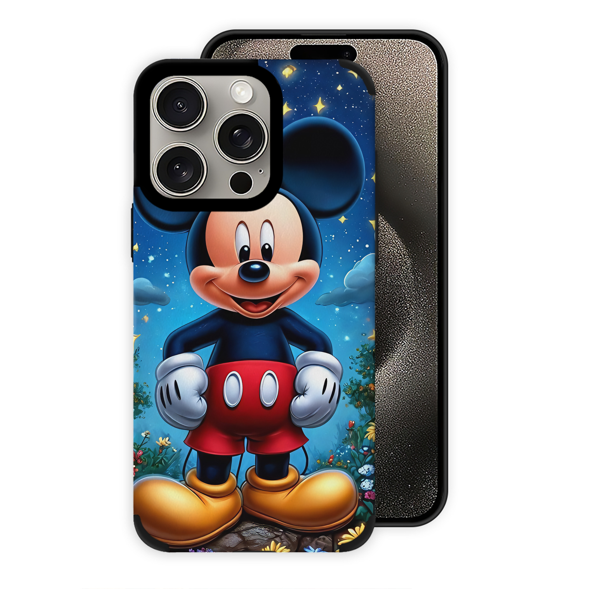 （画像用） ミッキーマウス Mickey Mouse 【iPhone15ProMax対応】 PUレザー スマホケース 耐衝撃＆黄変防止