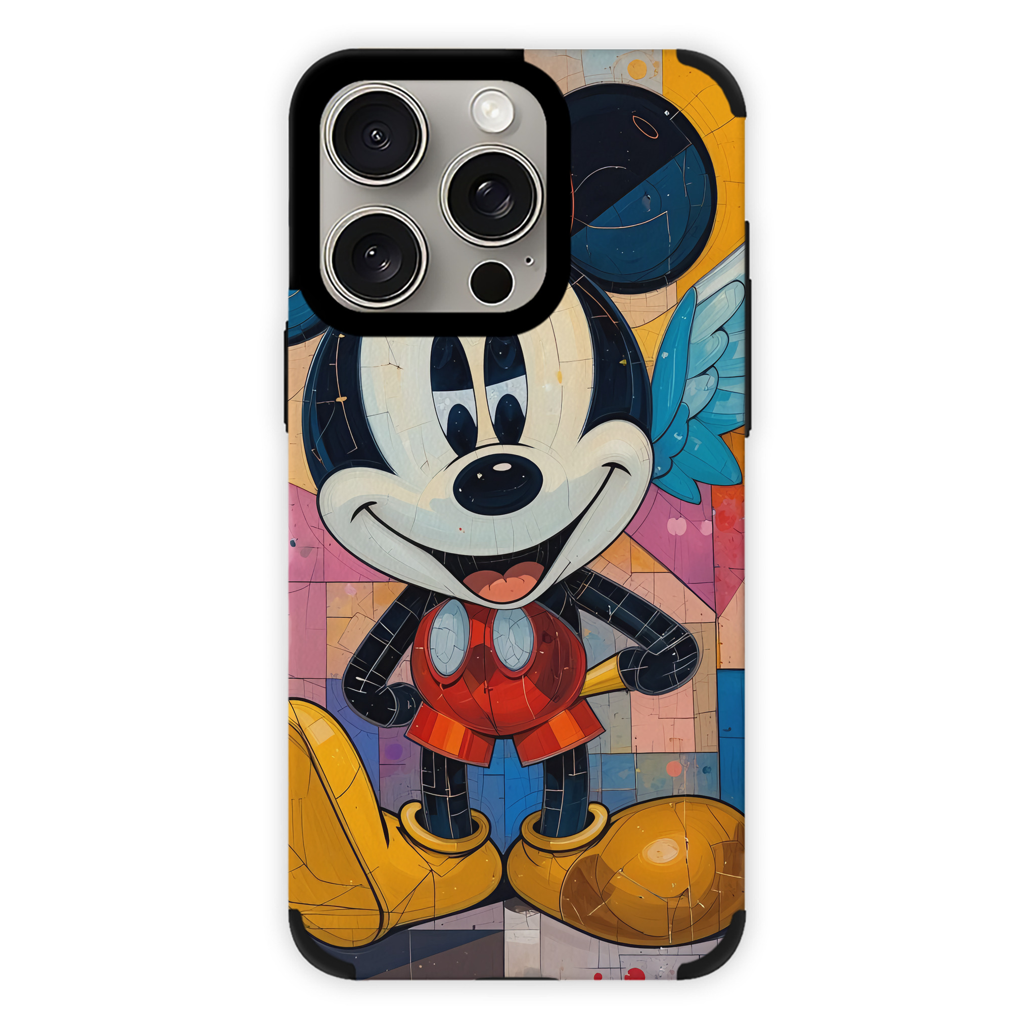 （画像用） ミッキーマウス Mickey Mouse 【iPhone15ProMax対応】 PUレザー スマホケース 耐衝撃＆黄変防止