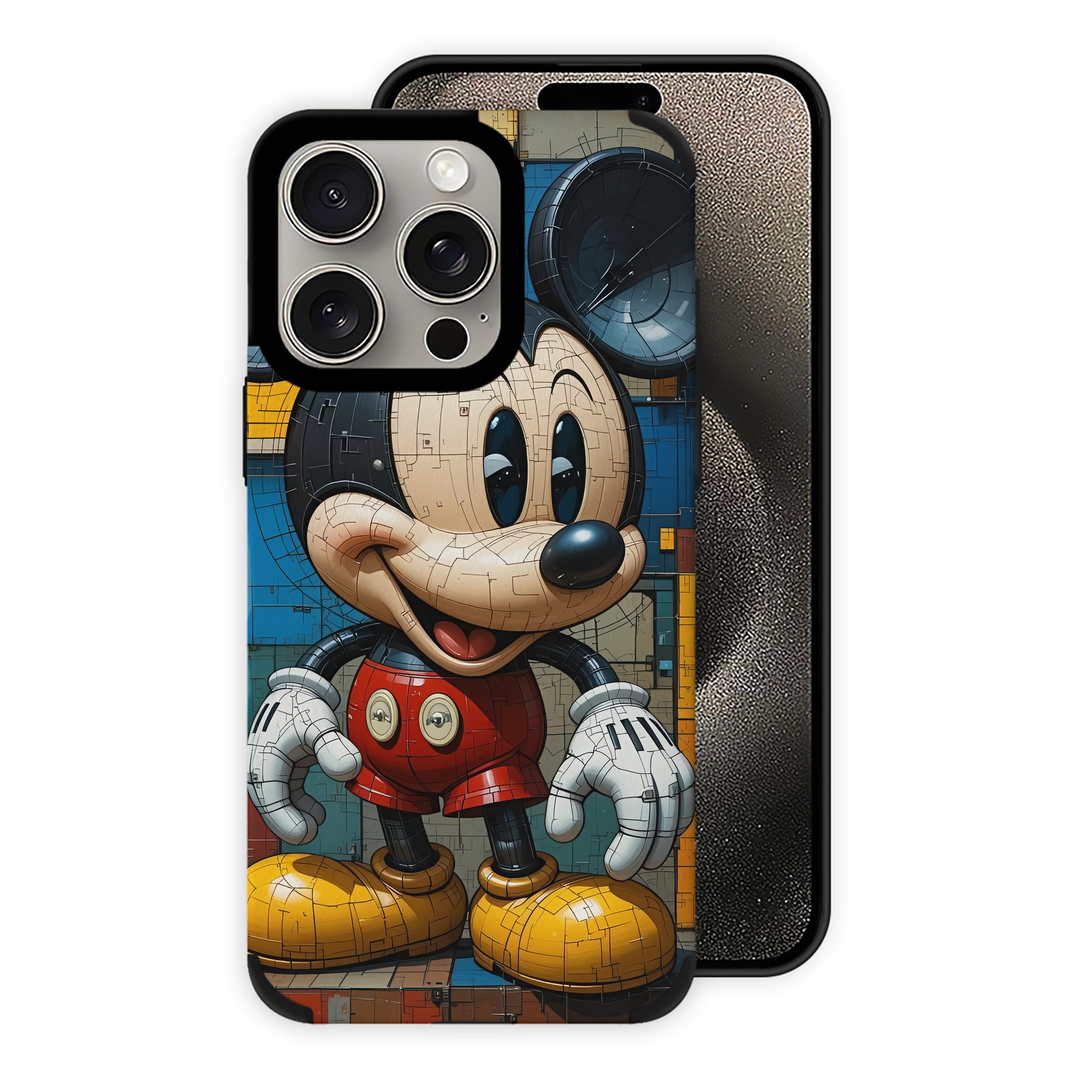 （画像用） ミッキーマウス Mickey Mouse 【iPhone15ProMax対応】 PUレザー スマホケース 耐衝撃＆黄変防止