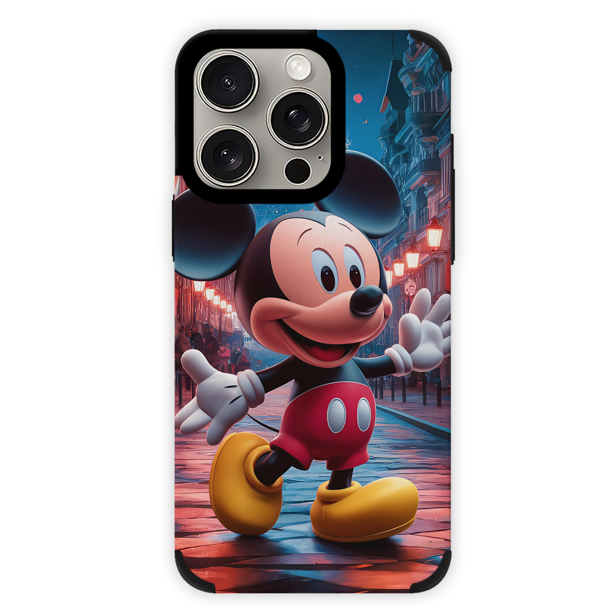 （画像用） ミッキーマウス Mickey Mouse 【iPhone15ProMax対応】 PUレザー スマホケース 耐衝撃＆黄変防止