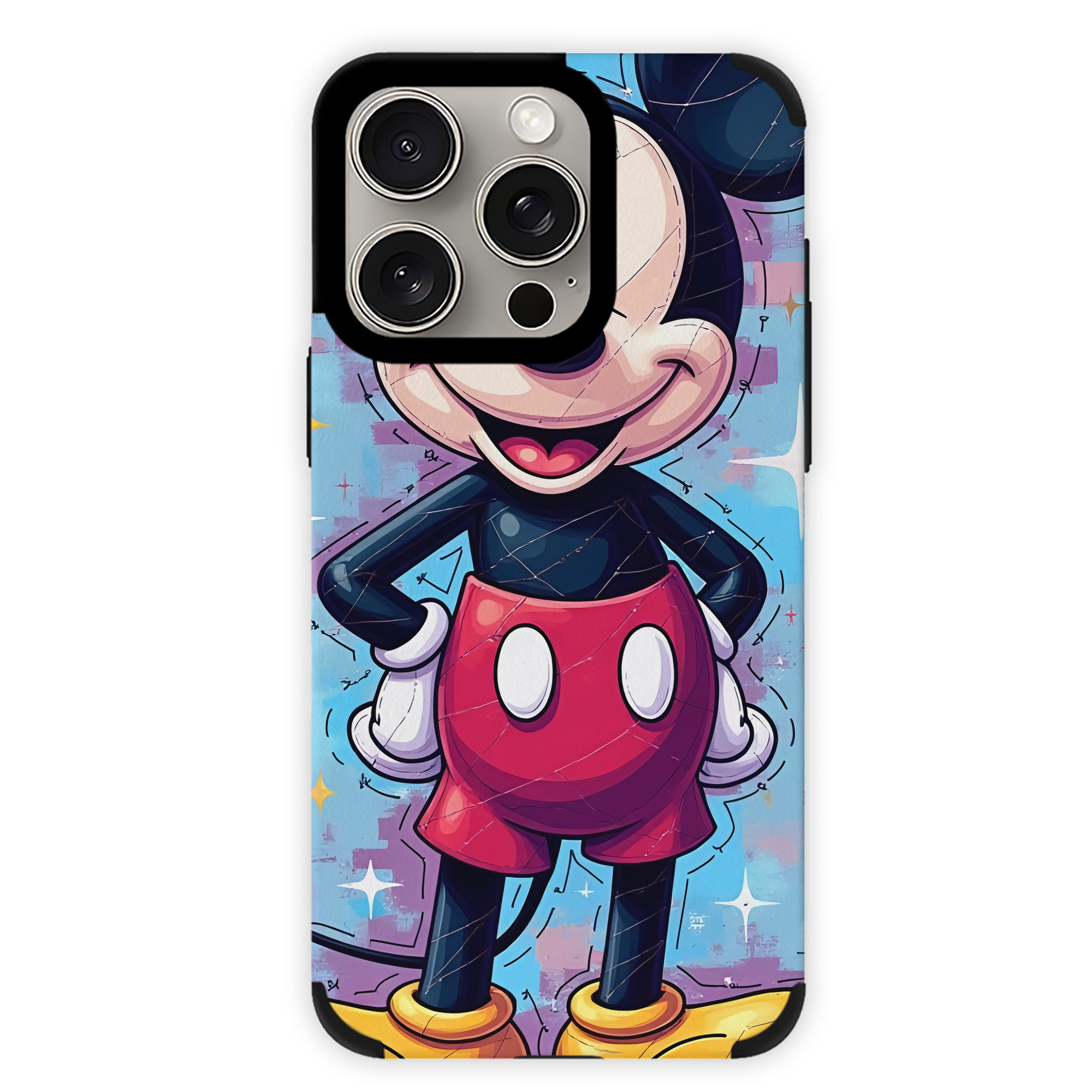 （画像用） ミッキーマウス Mickey Mouse 【iPhone15ProMax対応】 PUレザー スマホケース 耐衝撃＆黄変防止