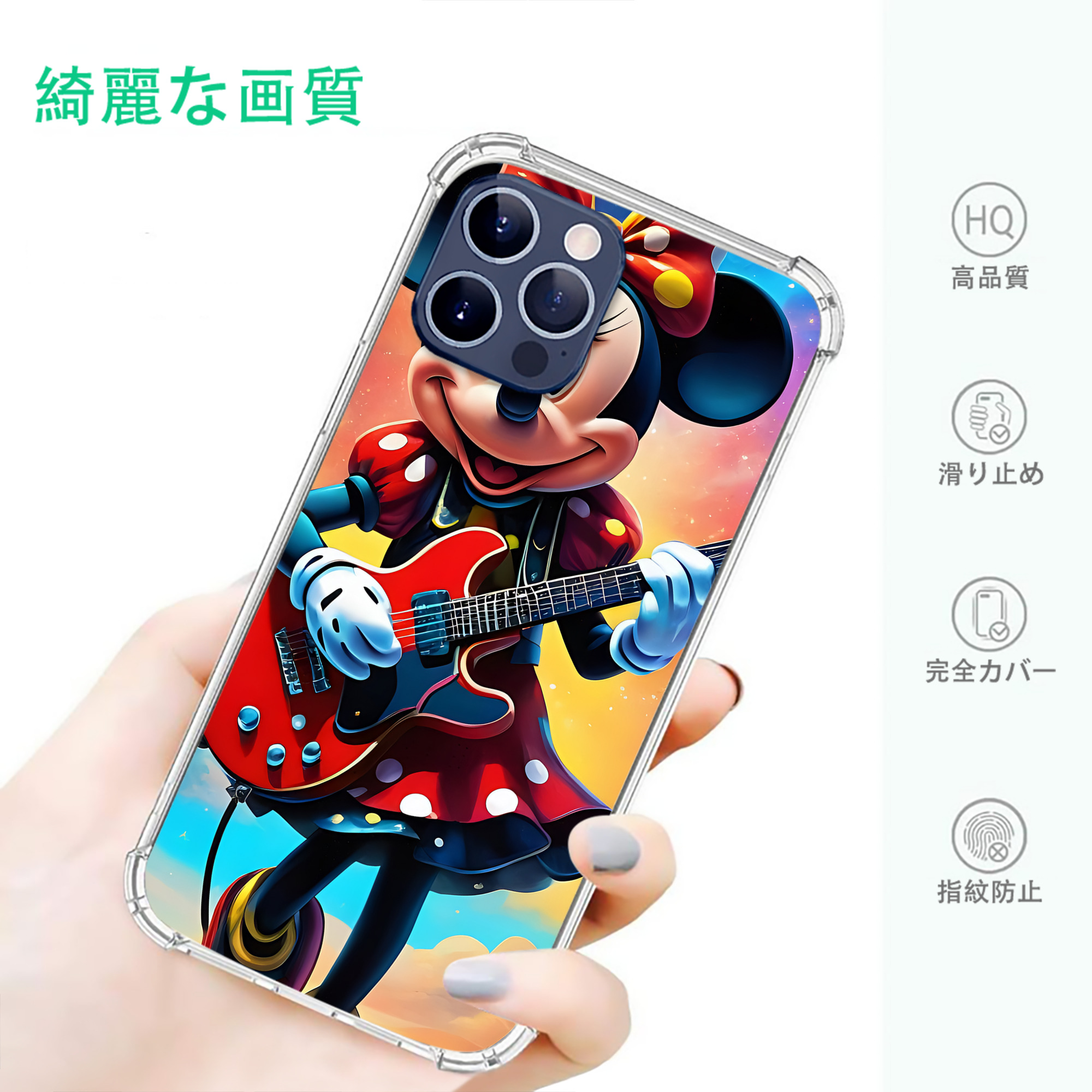 ミッキーマウス Mickey Mouse 【iPhone 12シリーズ対応】透明スマホケース（クリアソフトケース）