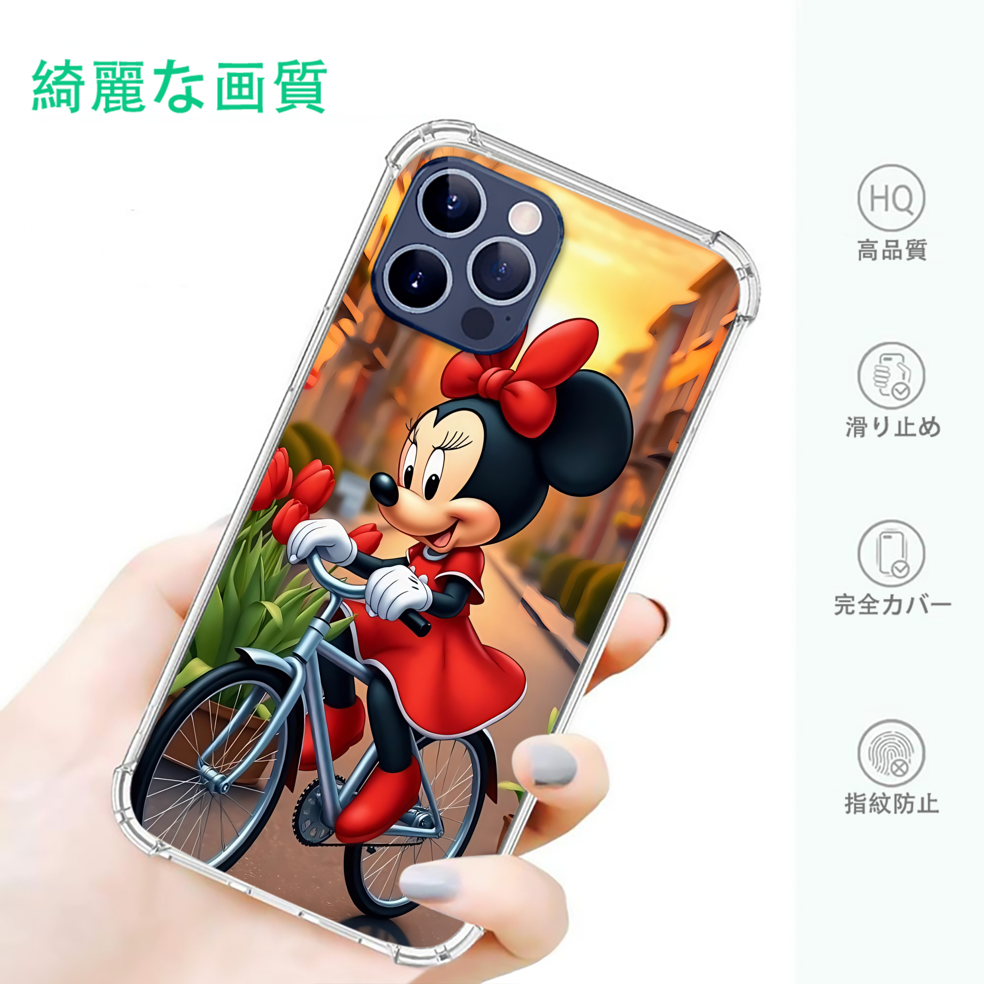 ミッキーマウス Mickey Mouse 【iPhone 12シリーズ対応】透明スマホケース（クリアソフトケース）