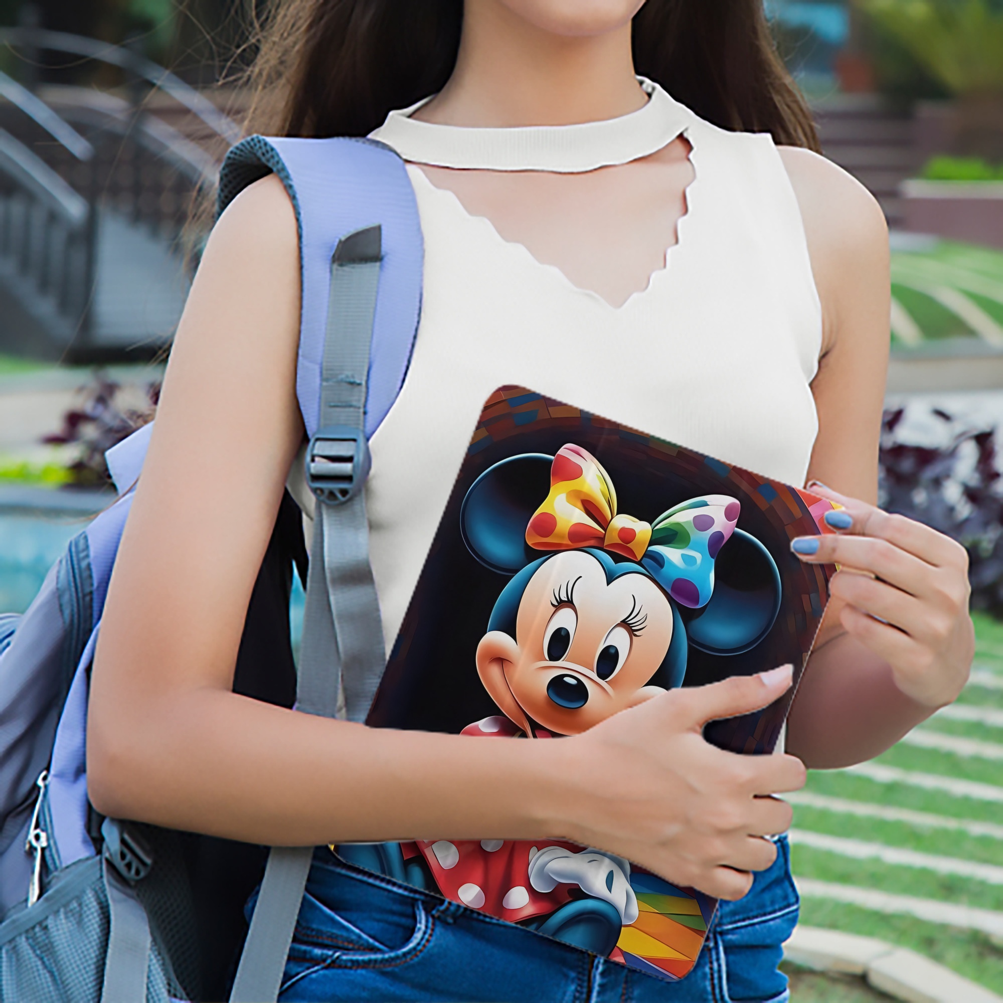 ミッキーマウス Mickey Mouse IPad ケース ペン収納付き 三つ折りスタンド PUレザー×シリコン 対応機種9.5/10.5/10.9インチ