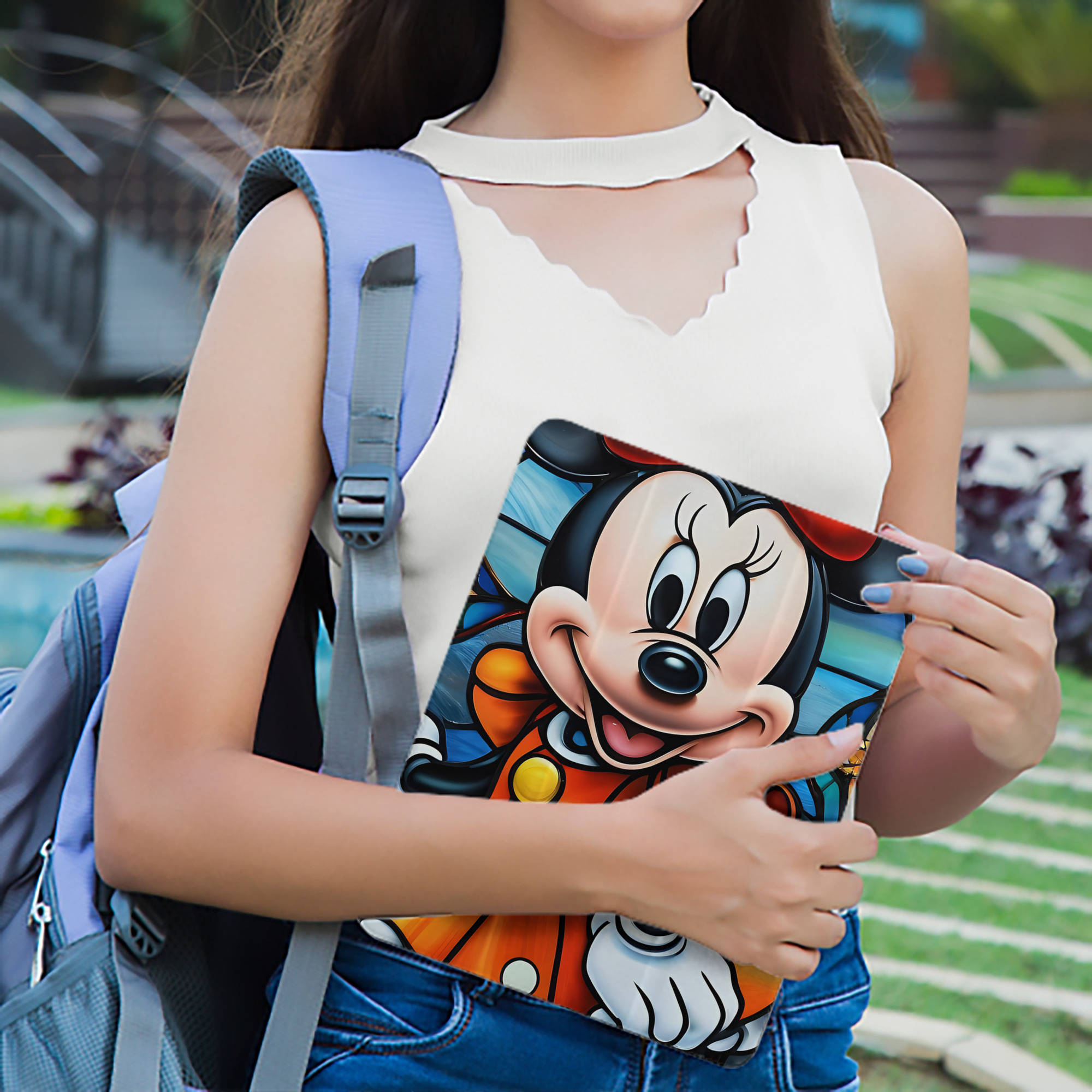 ミッキーマウス Mickey Mouse IPad ケース ペン収納付き 三つ折りスタンド PUレザー×シリコン 対応機種9.5/10.5/10.9インチ