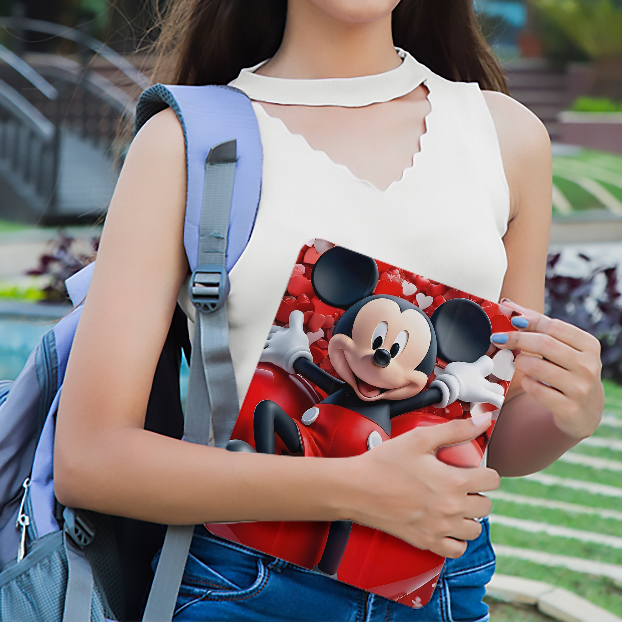 ミッキーマウス Mickey Mouse IPad ケース ペン収納付き 三つ折りスタンド PUレザー×シリコン 対応機種9.5/10.5/10.9インチ