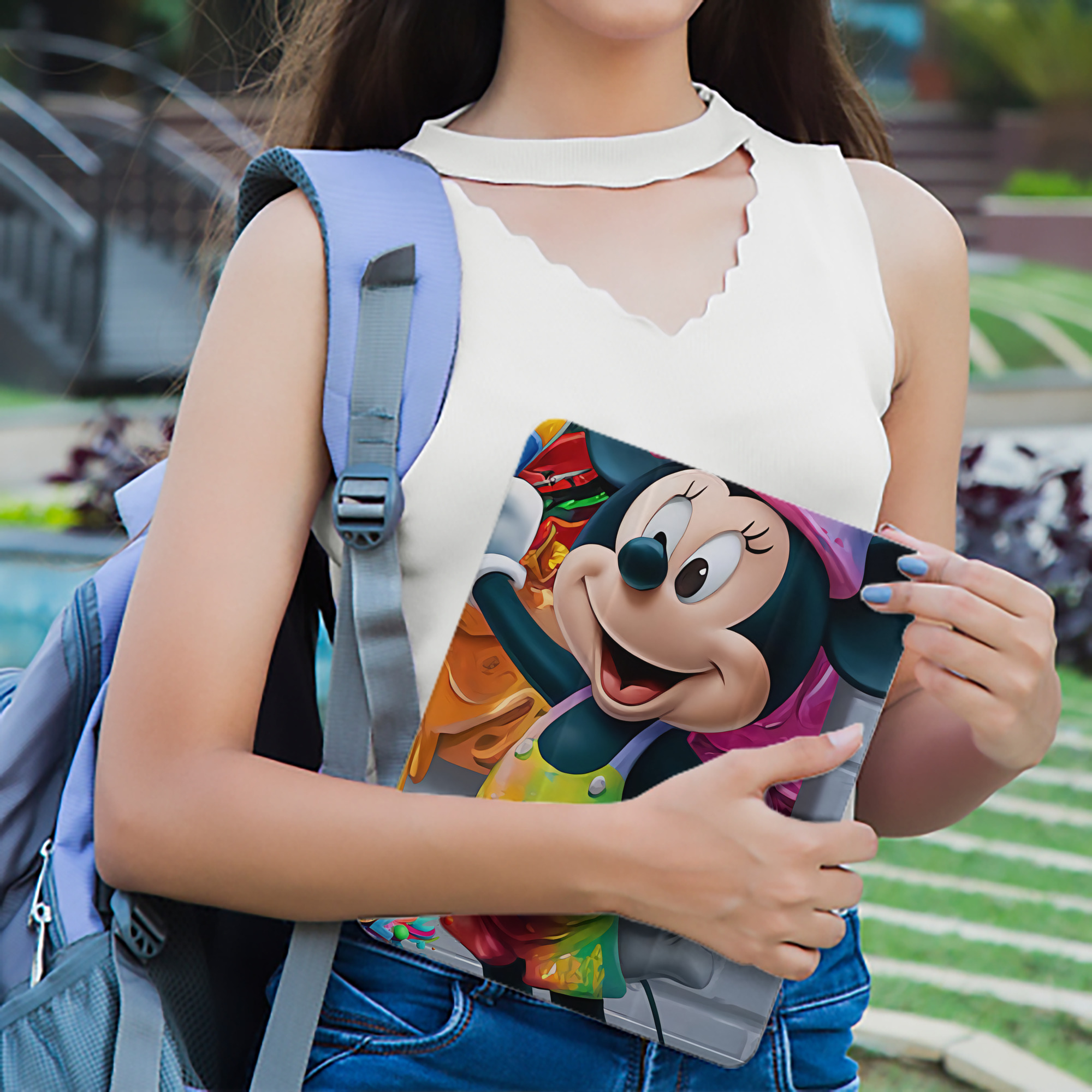 ミッキーマウス Mickey Mouse IPad ケース ペン収納付き 三つ折りスタンド PUレザー×シリコン 対応機種9.5/10.5/10.9インチ