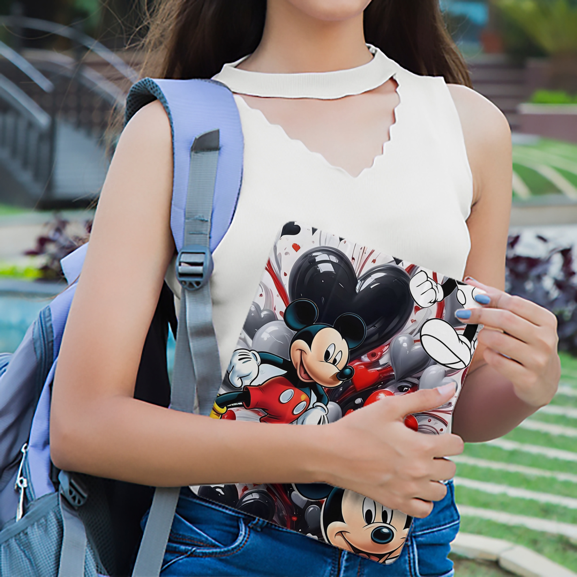 ミッキーマウス Mickey Mouse IPad ケース ペン収納付き 三つ折りスタンド PUレザー×シリコン 対応機種9.5/10.5/10.9インチ