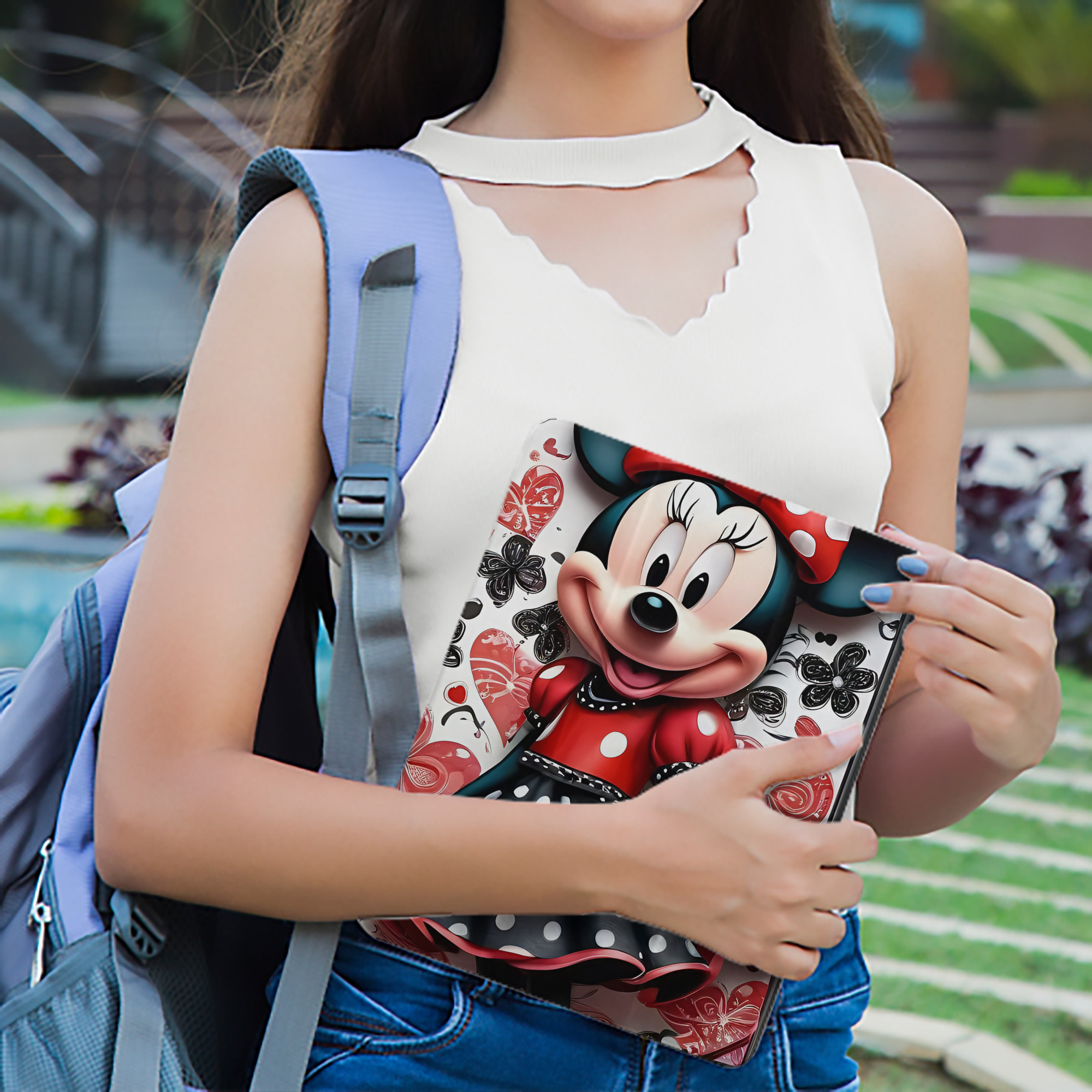 ミッキーマウス Mickey Mouse IPad ケース ペン収納付き 三つ折りスタンド PUレザー×シリコン 対応機種9.5/10.5/10.9インチ