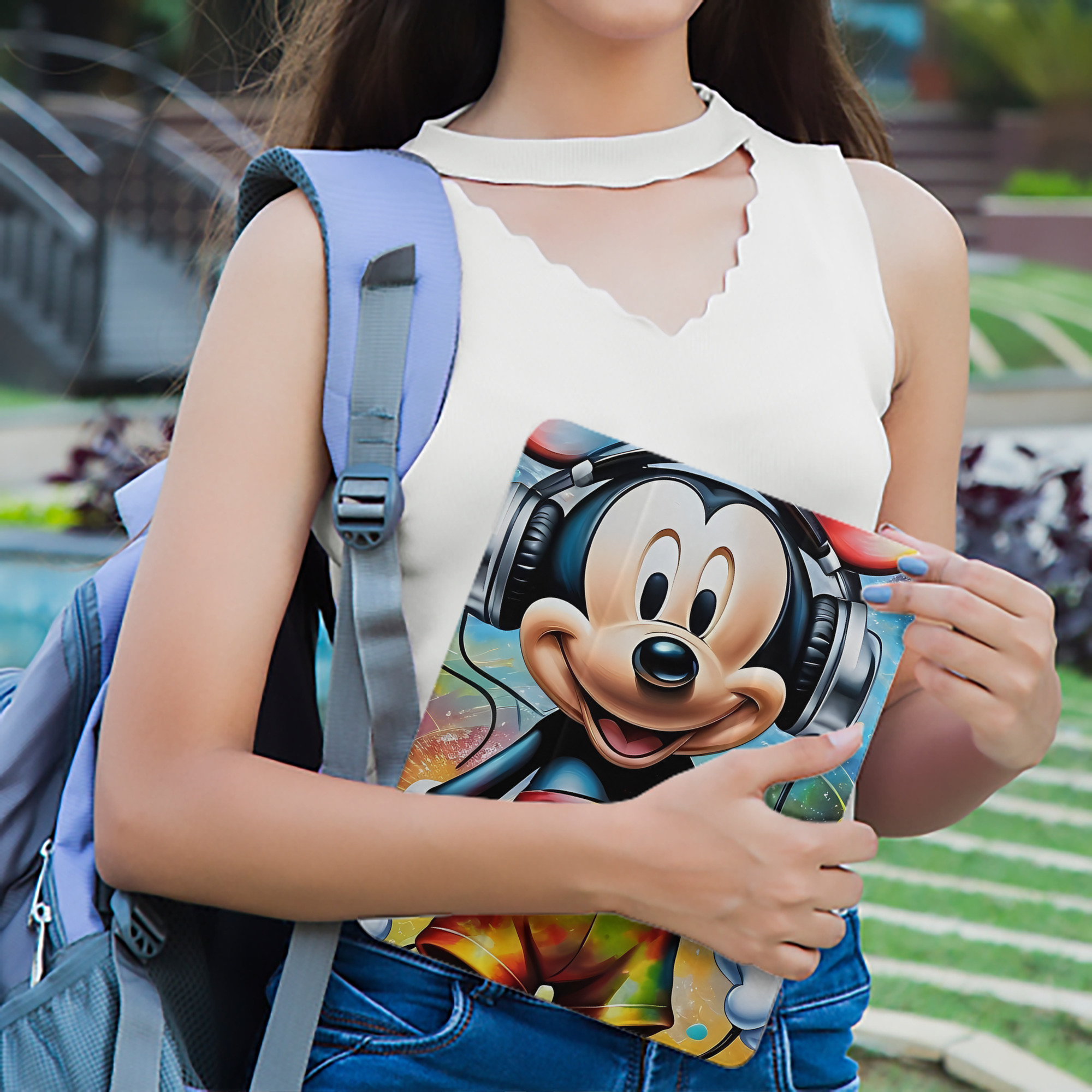 ミッキーマウス Mickey Mouse IPad ケース ペン収納付き 三つ折りスタンド PUレザー×シリコン 対応機種9.5/10.5/10.9インチ