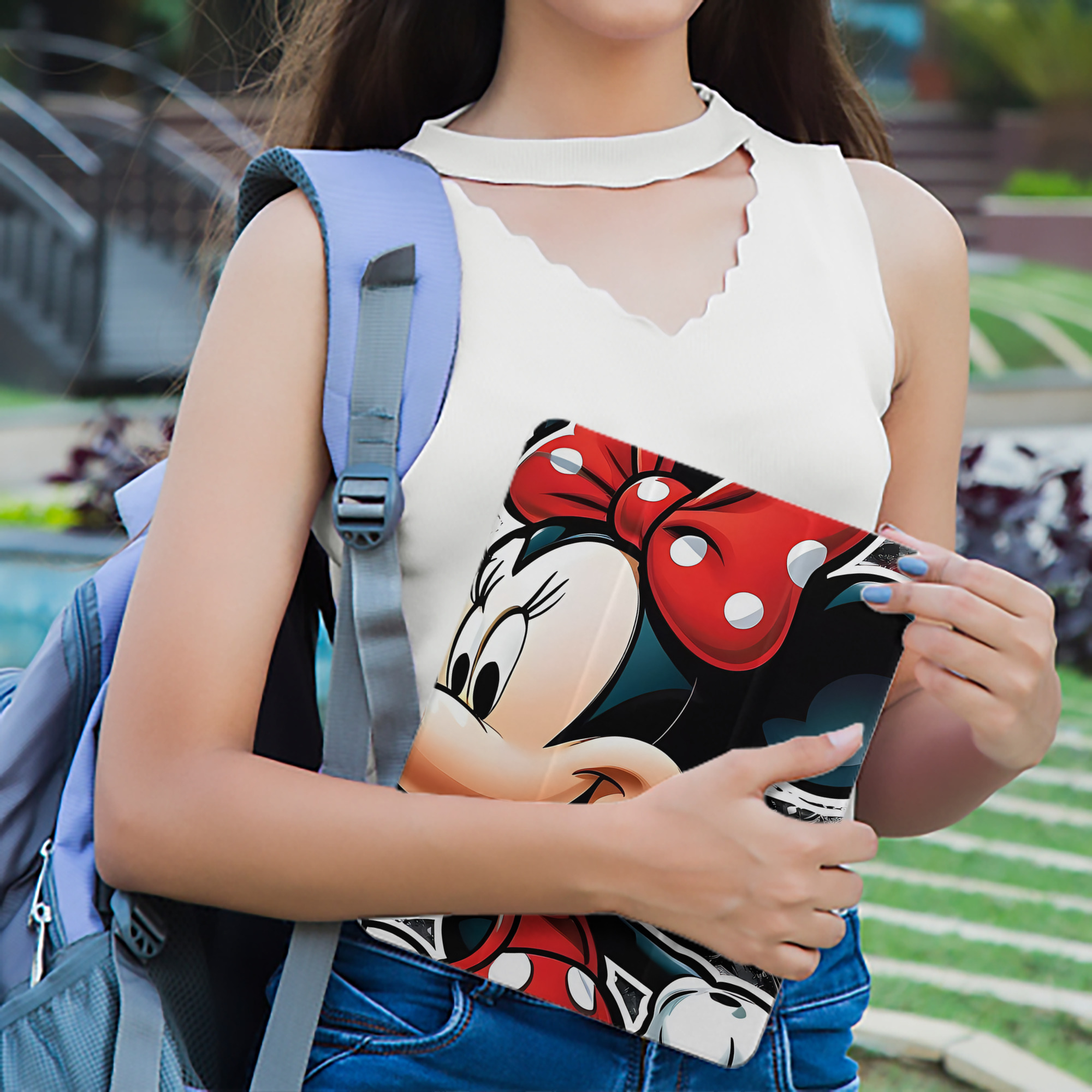 ミッキーマウス Mickey Mouse IPad ケース ペン収納付き 三つ折りスタンド PUレザー×シリコン 対応機種9.5/10.5/10.9インチ