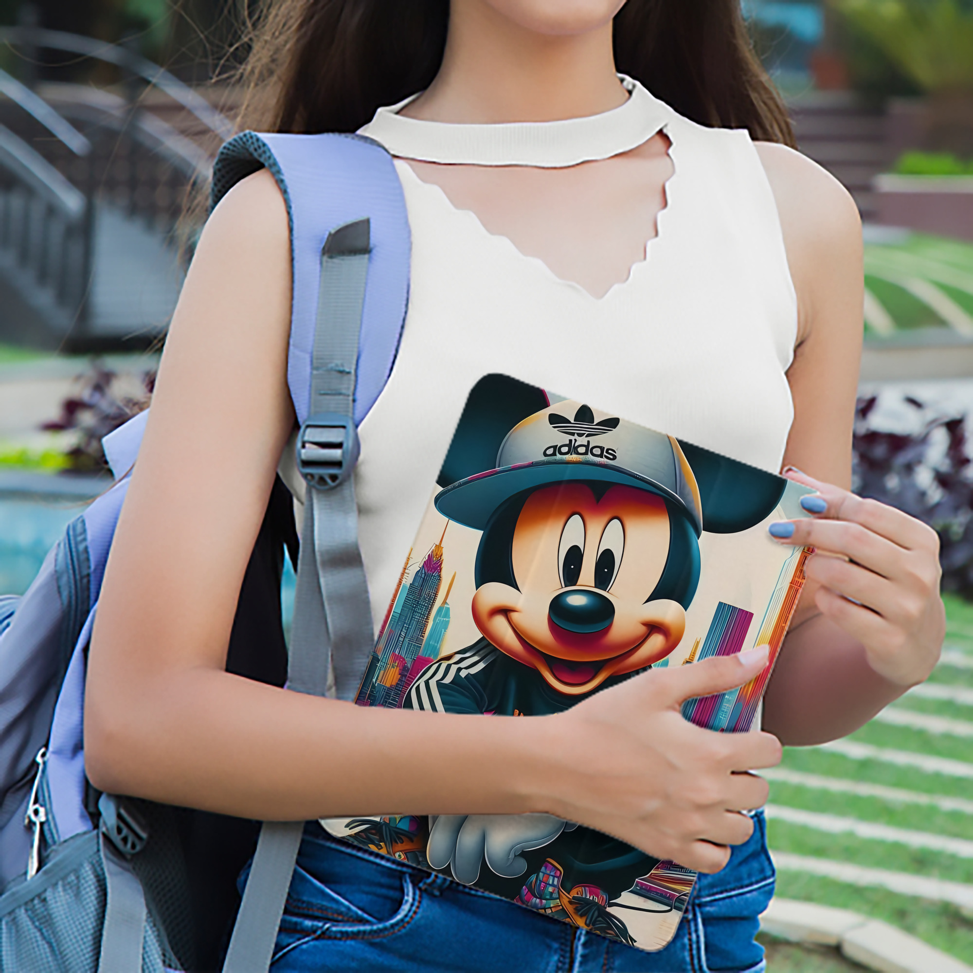 ミッキーマウス Mickey Mouse IPad ケース ペン収納付き 三つ折りスタンド PUレザー×シリコン 対応機種9.5/10.5/10.9インチ