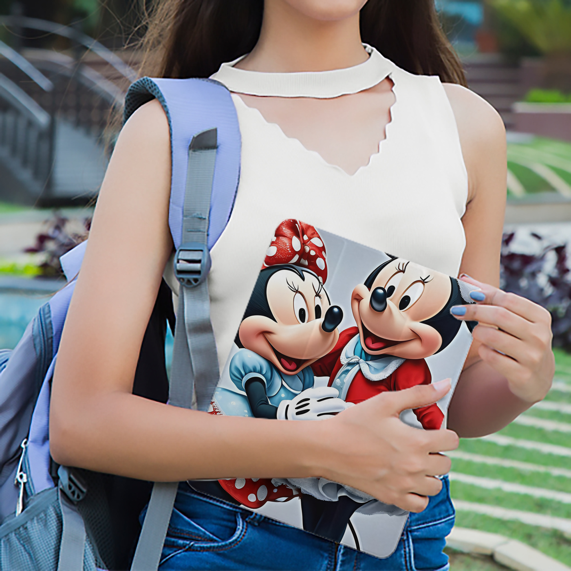 ミッキーマウス Mickey Mouse IPad ケース ペン収納付き 三つ折りスタンド PUレザー×シリコン 対応機種9.5/10.5/10.9インチ