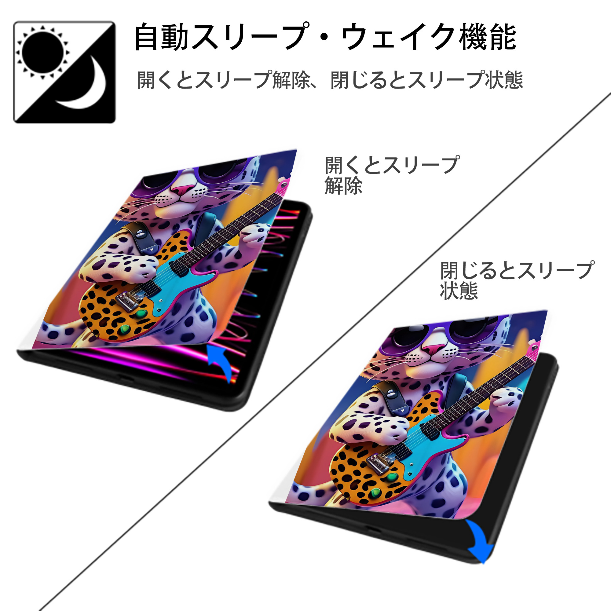 ミッキーマウス Mickey Mouse IPad ケース ペン収納付き 三つ折りスタンド PUレザー×シリコン 対応機種9.5/10.5/10.9インチ