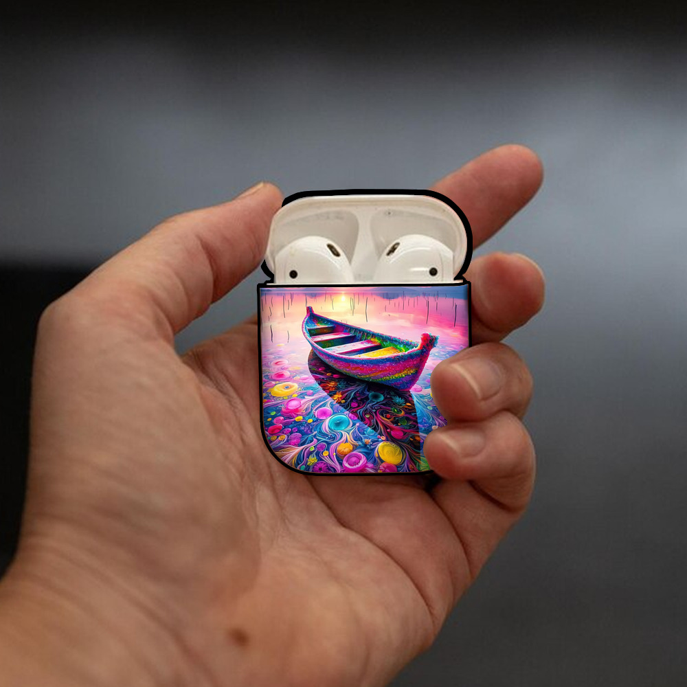 ミッキーマウス Mickey Mouse AirPods 第2世代保護ケース ハードシェル ブラック 耐衝撃・防指紋・カラビナ付き