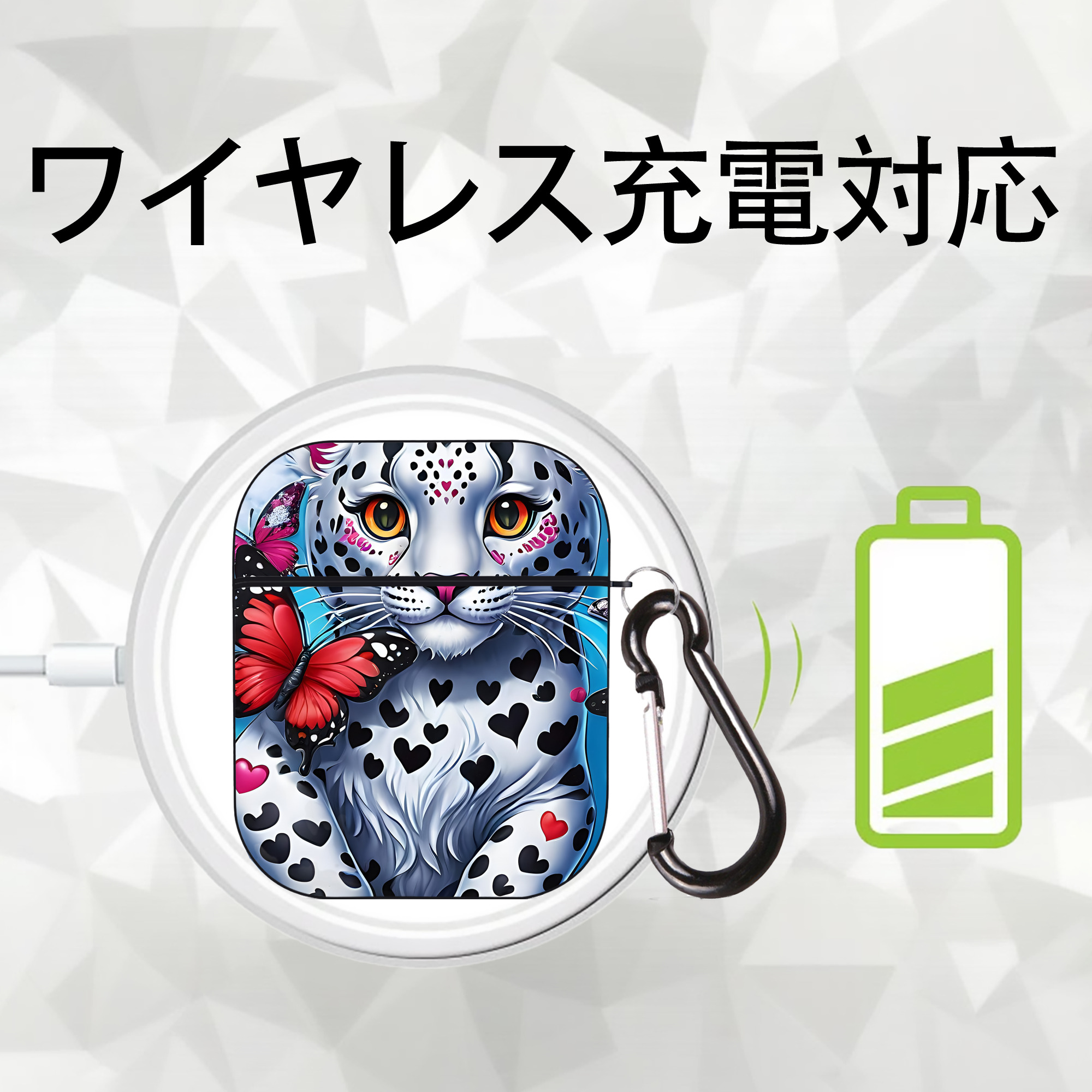 ミッキーマウス Mickey Mouse AirPods 第2世代保護ケース ハードシェル ブラック 耐衝撃・防指紋・カラビナ付き
