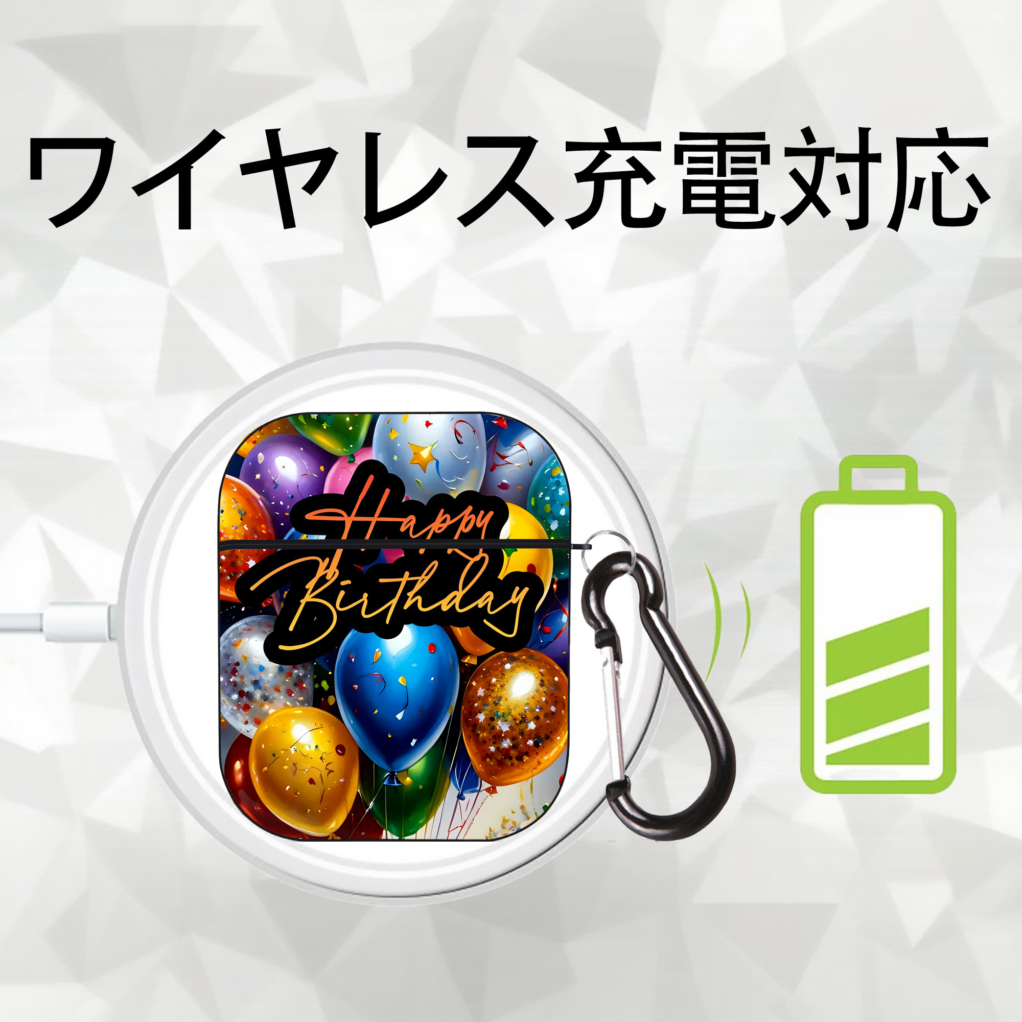 ミッキーマウス Mickey Mouse AirPods 第2世代保護ケース ハードシェル ブラック 耐衝撃・防指紋・カラビナ付き