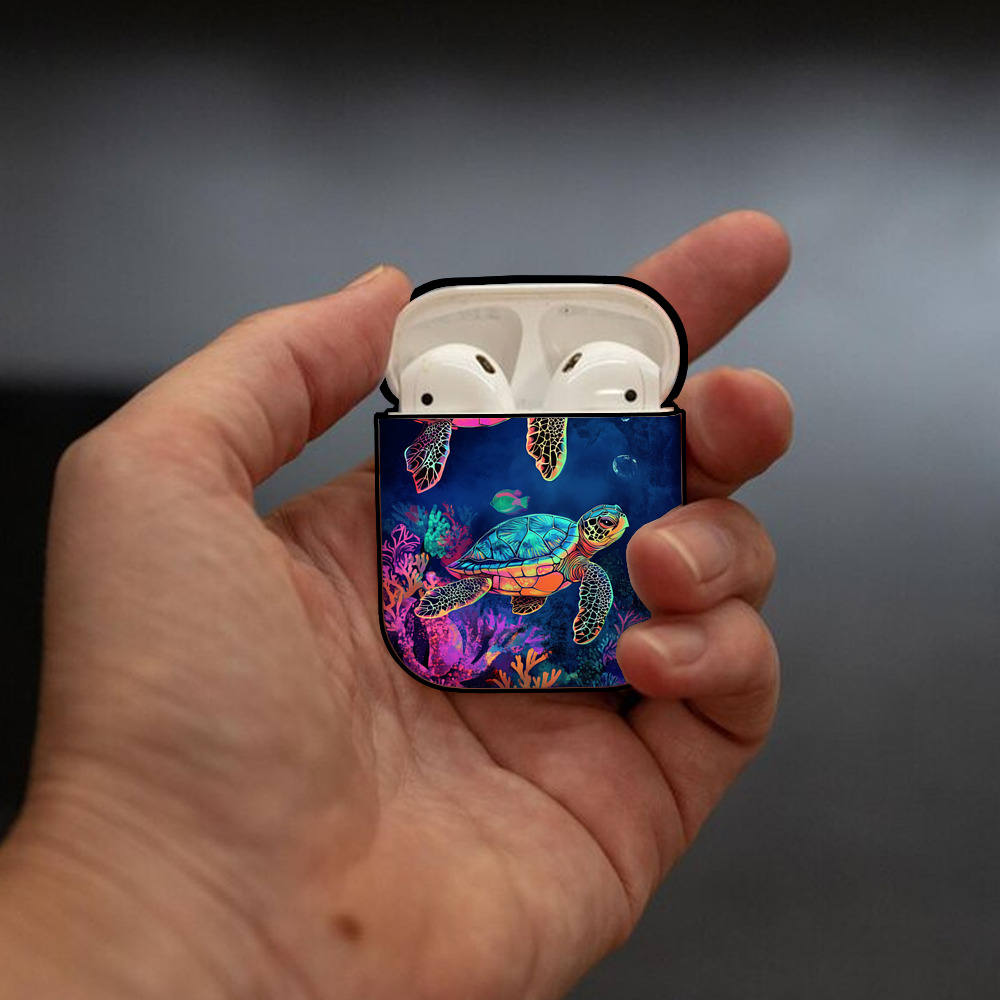 ミッキーマウス Mickey Mouse AirPods 第2世代保護ケース ハードシェル ブラック 耐衝撃・防指紋・カラビナ付き