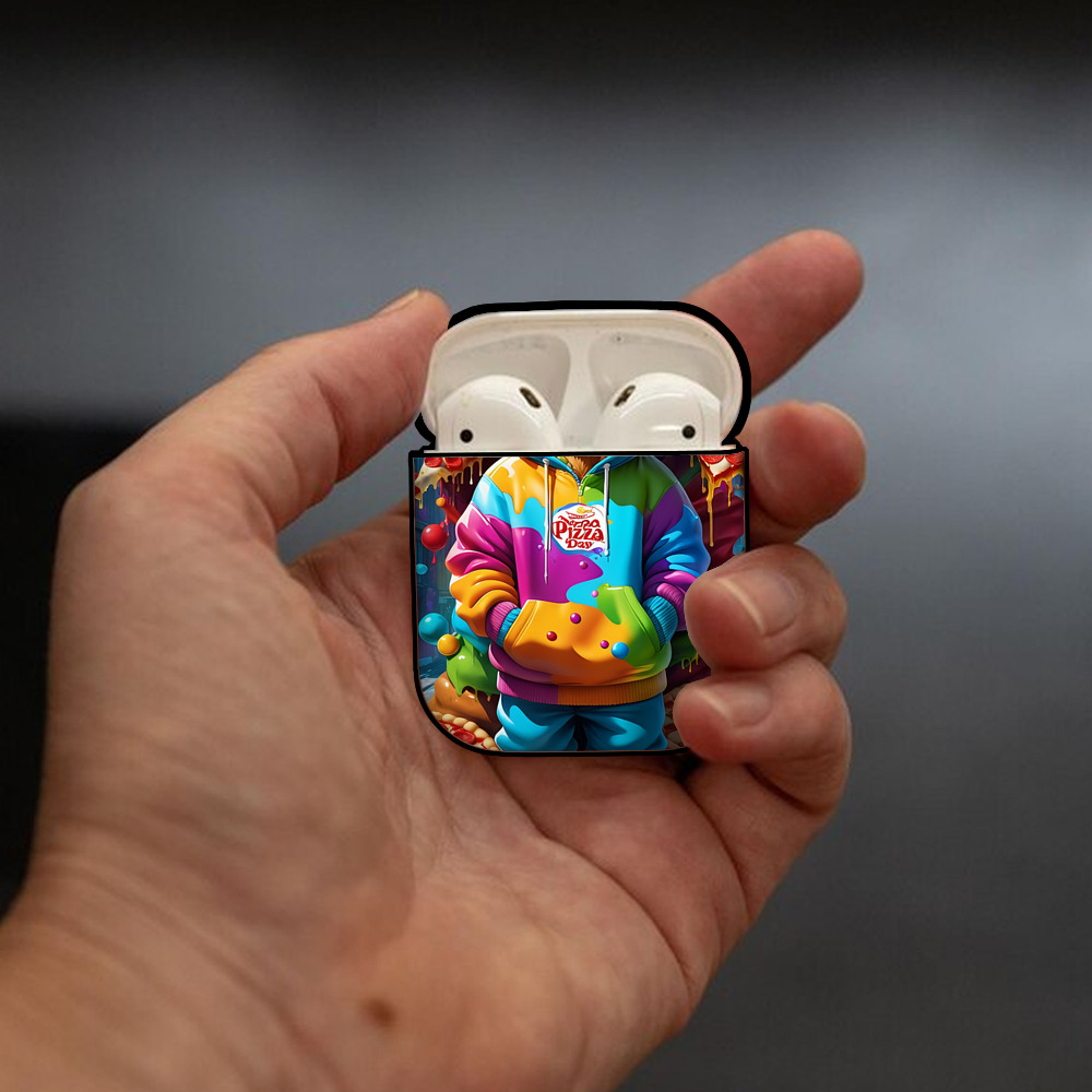 ミッキーマウス Mickey Mouse AirPods 第2世代保護ケース ハードシェル ブラック 耐衝撃・防指紋・カラビナ付き