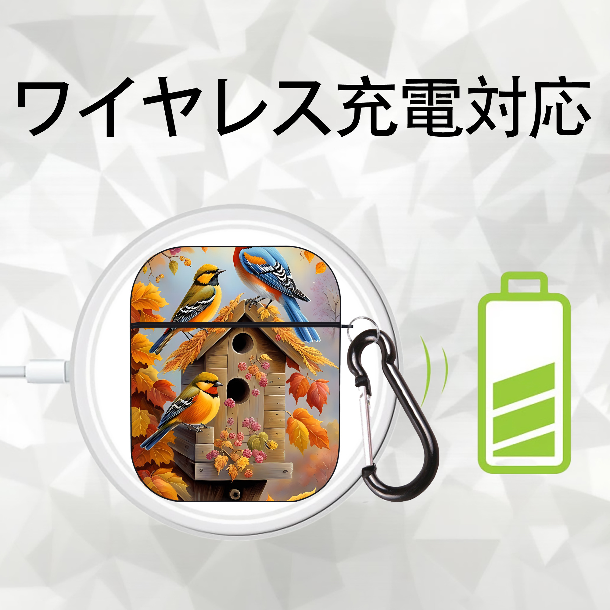 ミッキーマウス Mickey Mouse AirPods 第2世代保護ケース ハードシェル ブラック 耐衝撃・防指紋・カラビナ付き