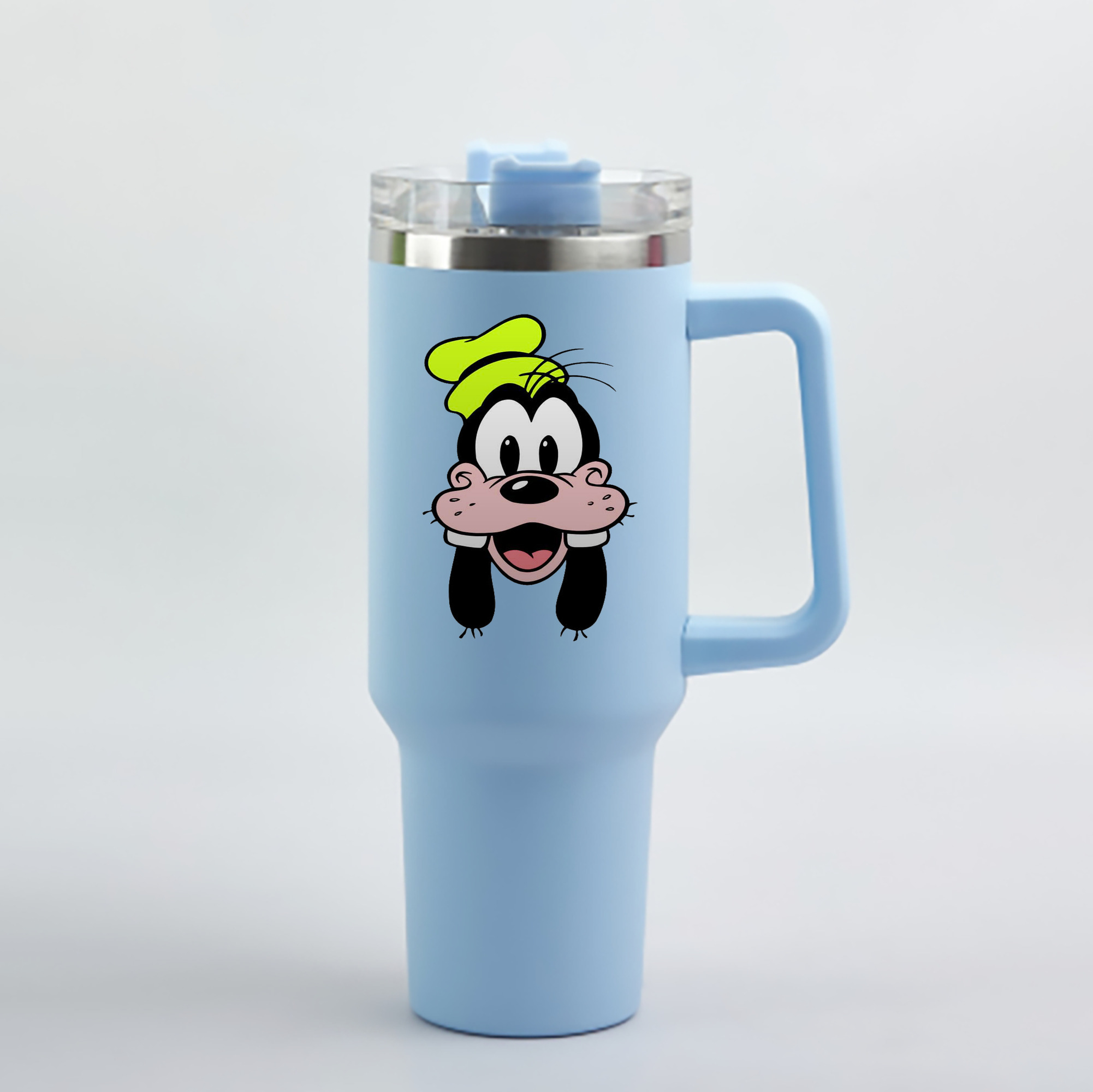 （画像用） ミッキーマウス Mickey Mouse 1200mL車用タンブラー - クリスタルステッカー（プラスチックストロー付き）