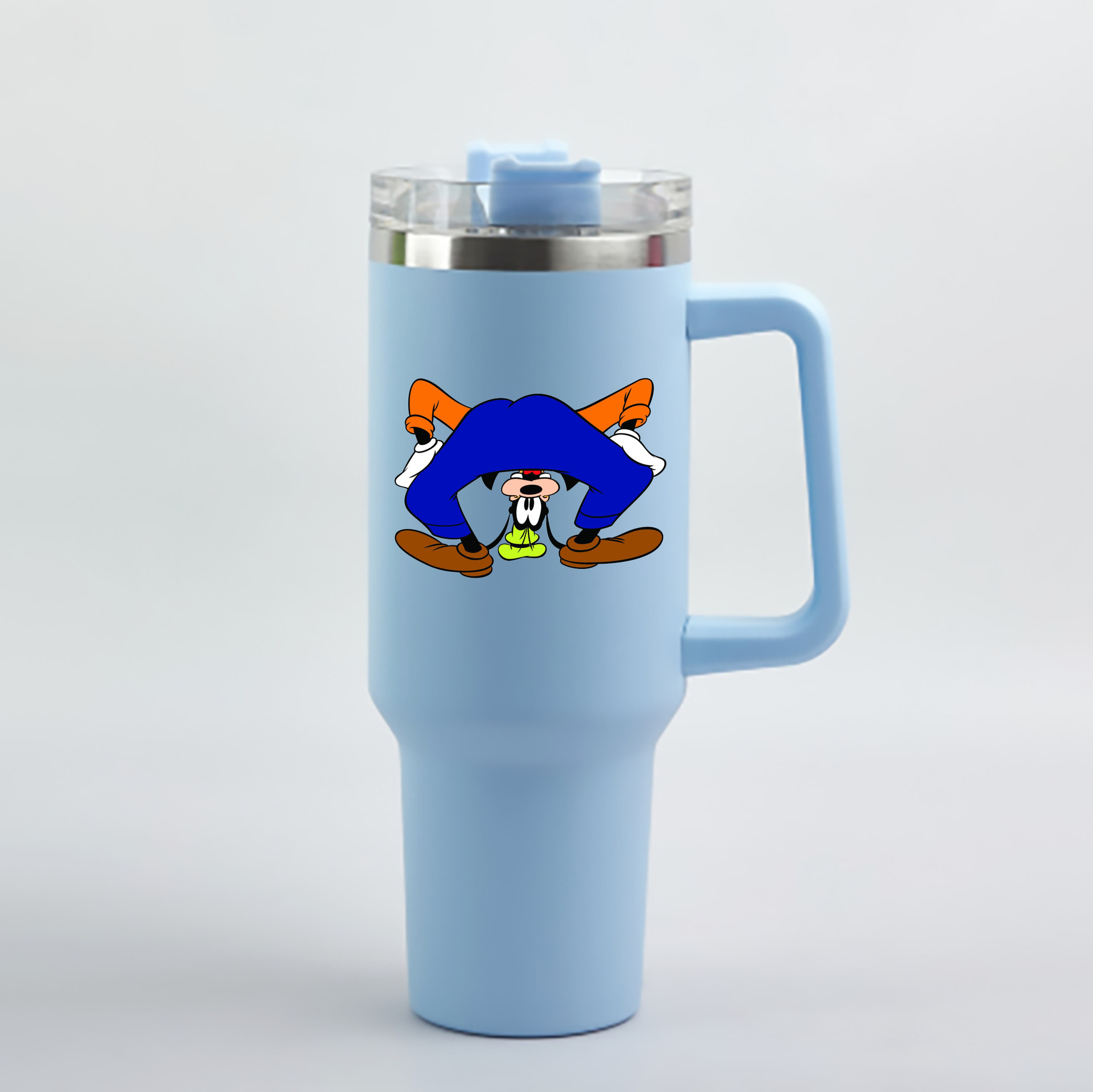 （画像用） ミッキーマウス Mickey Mouse 1200mL車用タンブラー - クリスタルステッカー（プラスチックストロー付き）