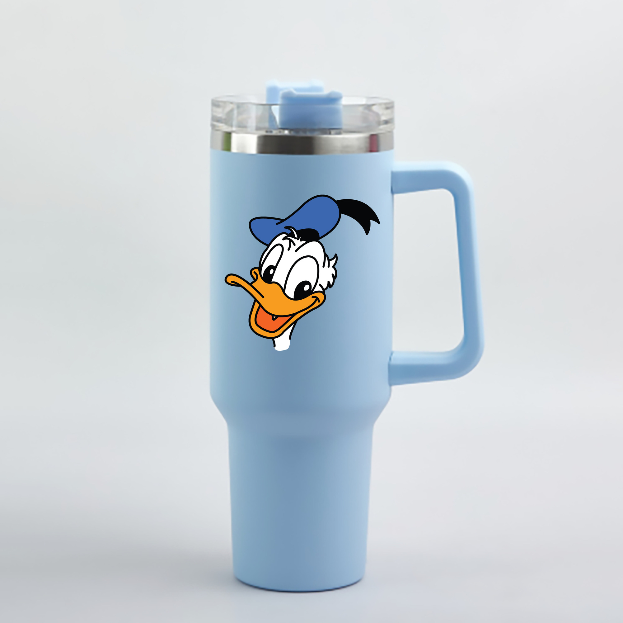 ミッキーマウス Mickey Mouse 1200mL車用タンブラー - クリスタルステッカー（プラスチックストロー付き）