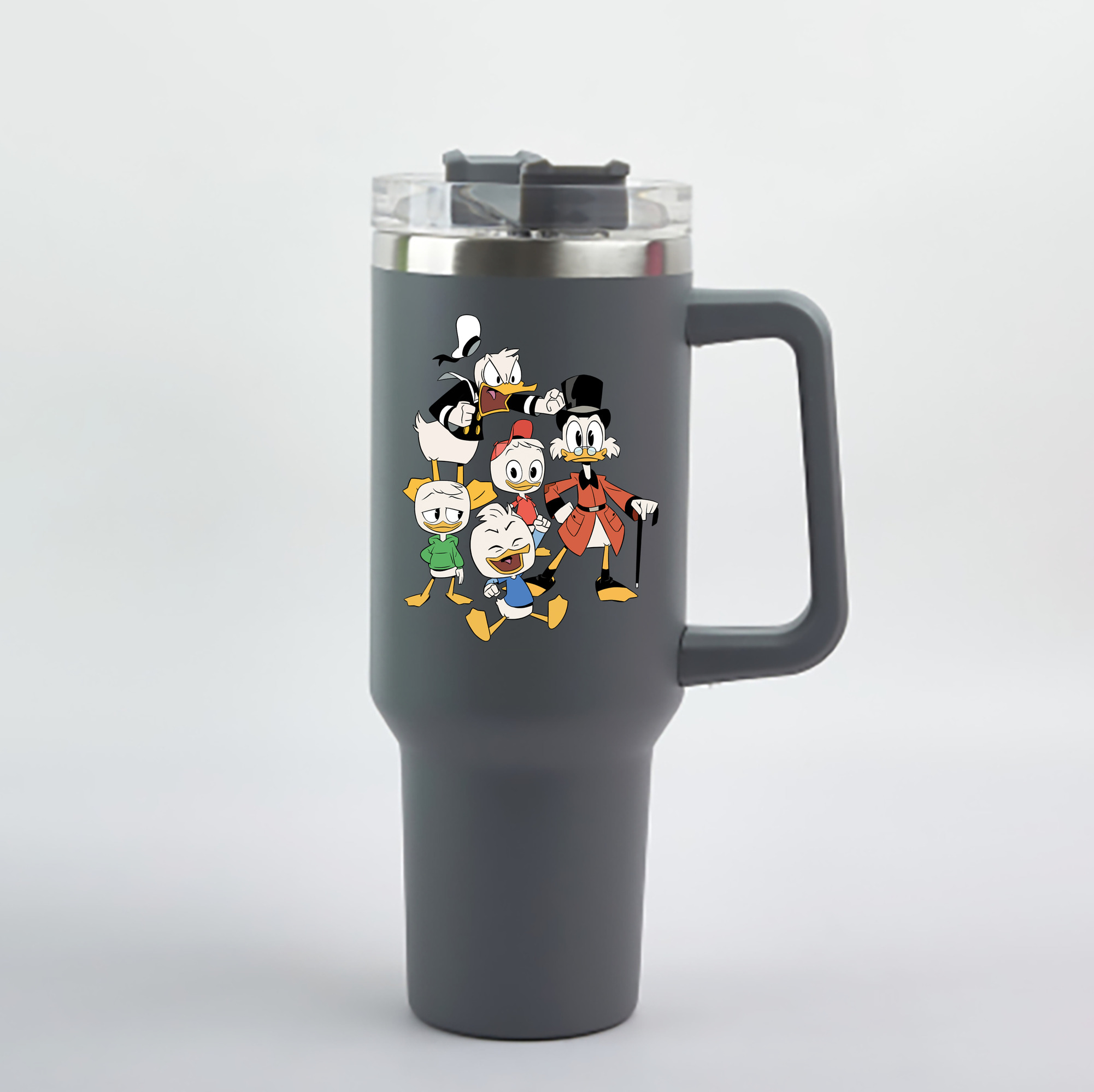 （画像用） ミッキーマウス Mickey Mouse 1200mL車用タンブラー - クリスタルステッカー（プラスチックストロー付き）