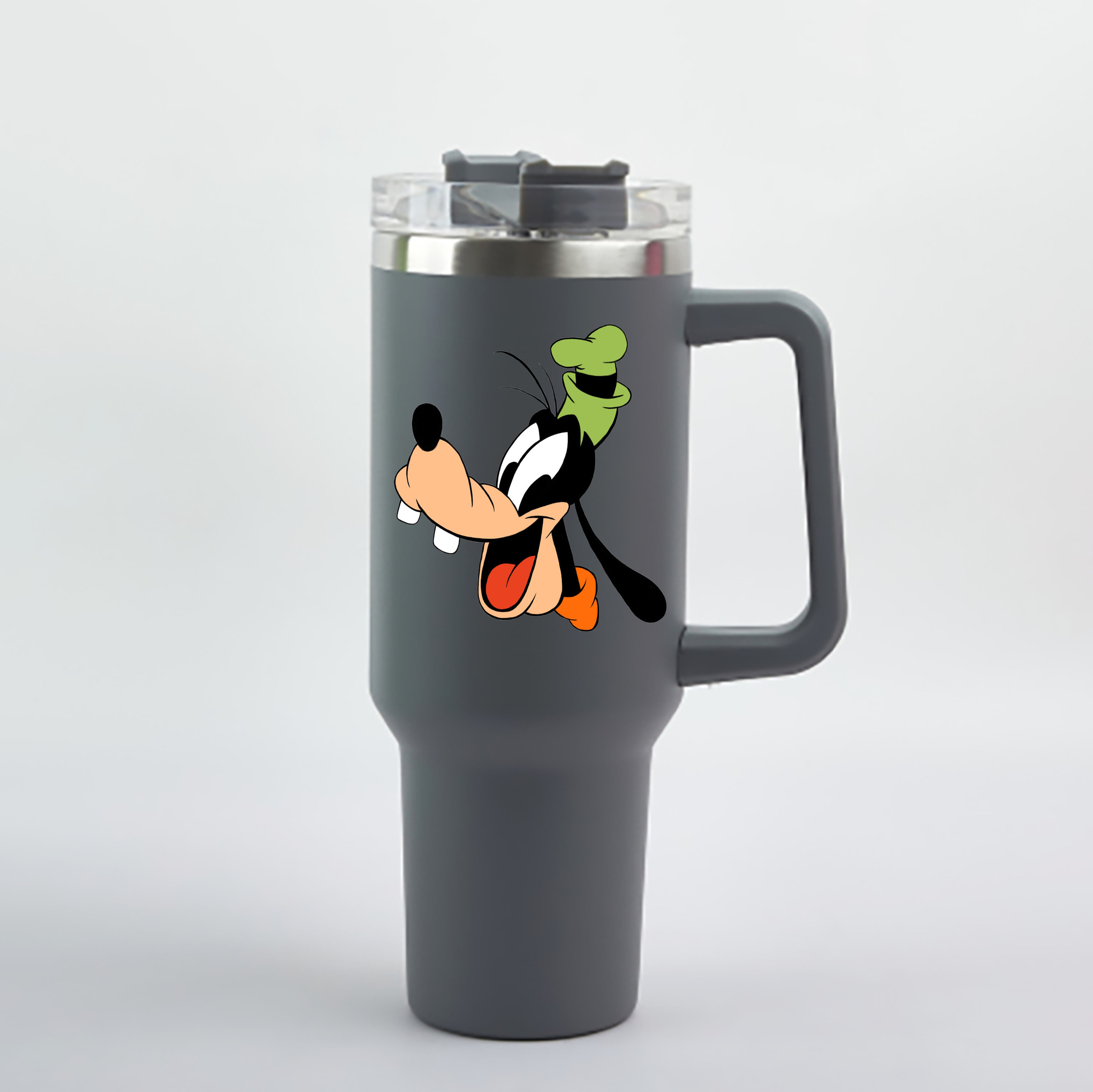 （画像用） ミッキーマウス Mickey Mouse 1200mL車用タンブラー - クリスタルステッカー（プラスチックストロー付き）