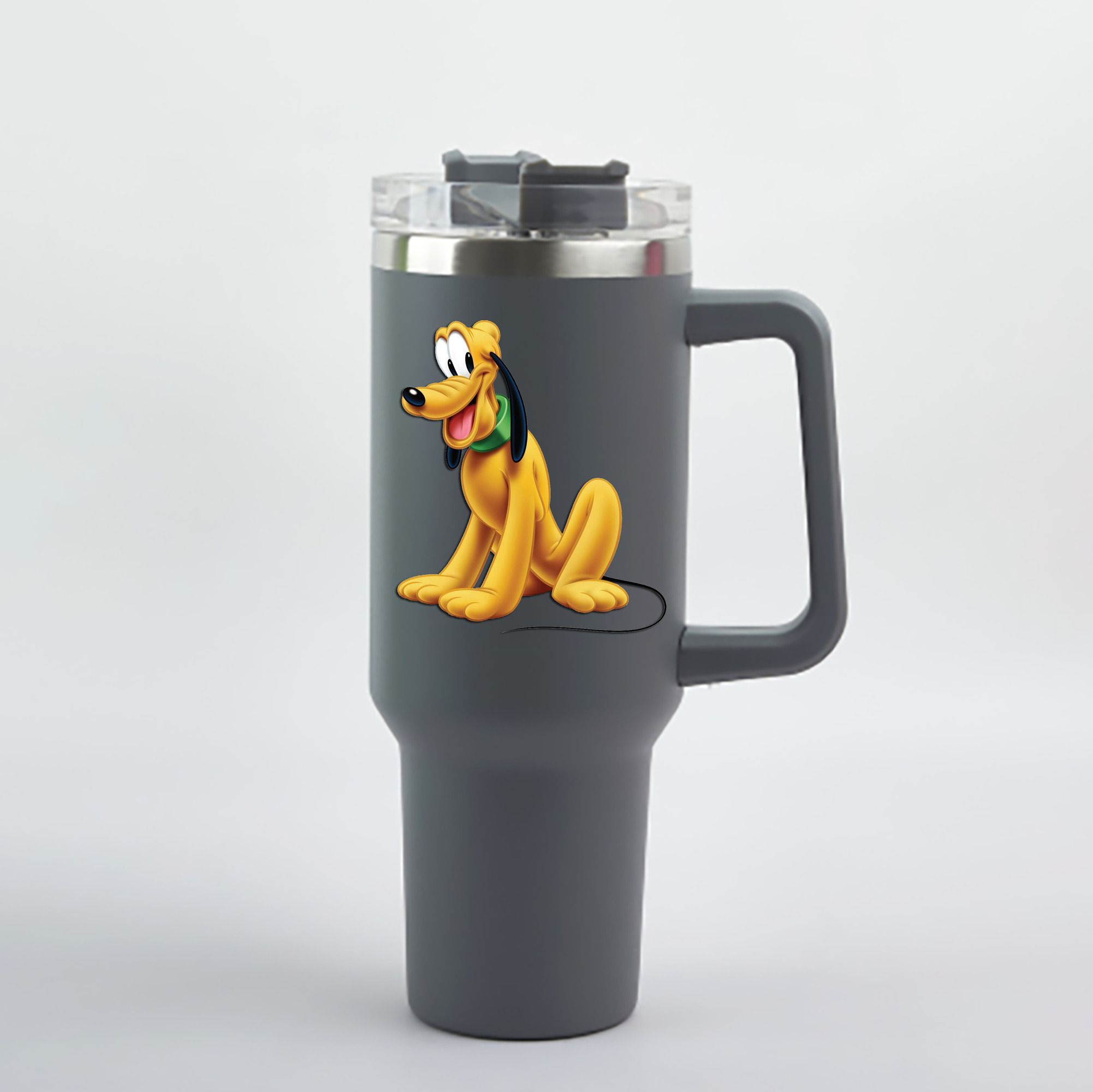 （画像用） ミッキーマウス Mickey Mouse 1200mL車用タンブラー - クリスタルステッカー（プラスチックストロー付き）