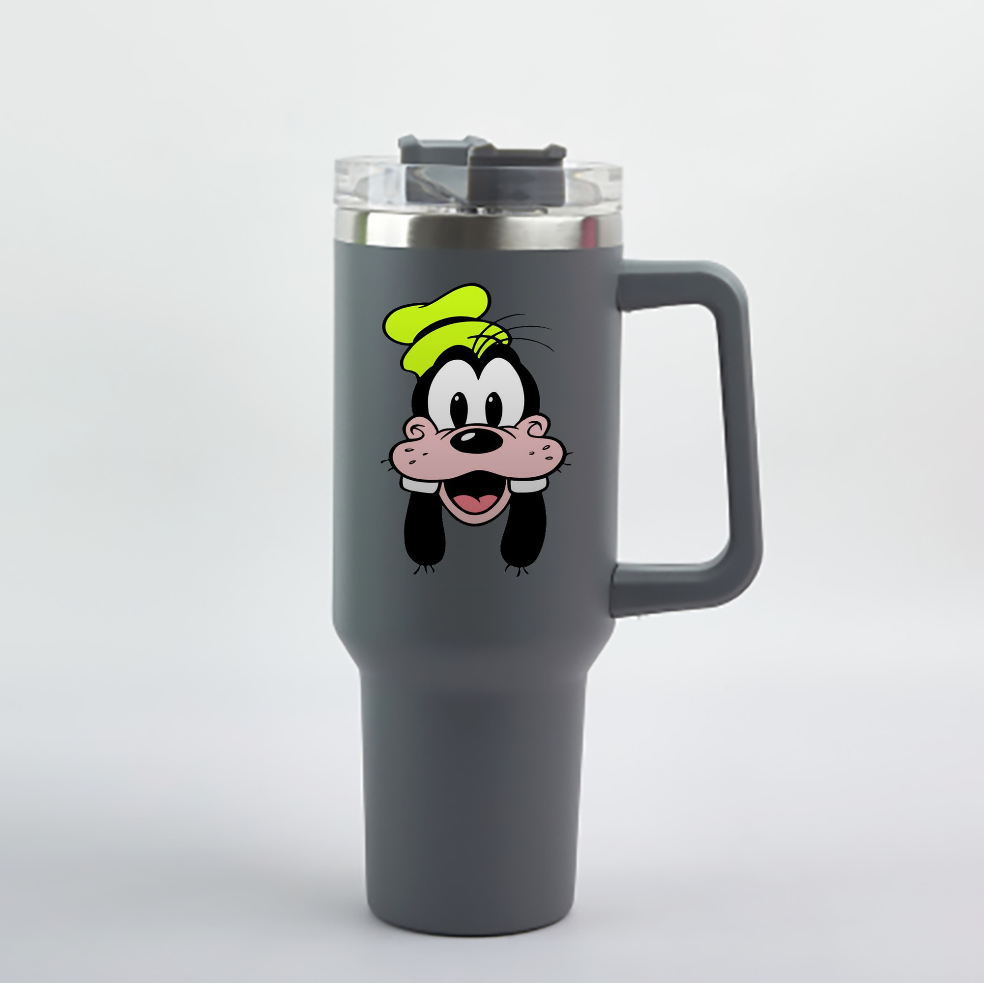 （画像用） ミッキーマウス Mickey Mouse 1200mL車用タンブラー - クリスタルステッカー（プラスチックストロー付き）