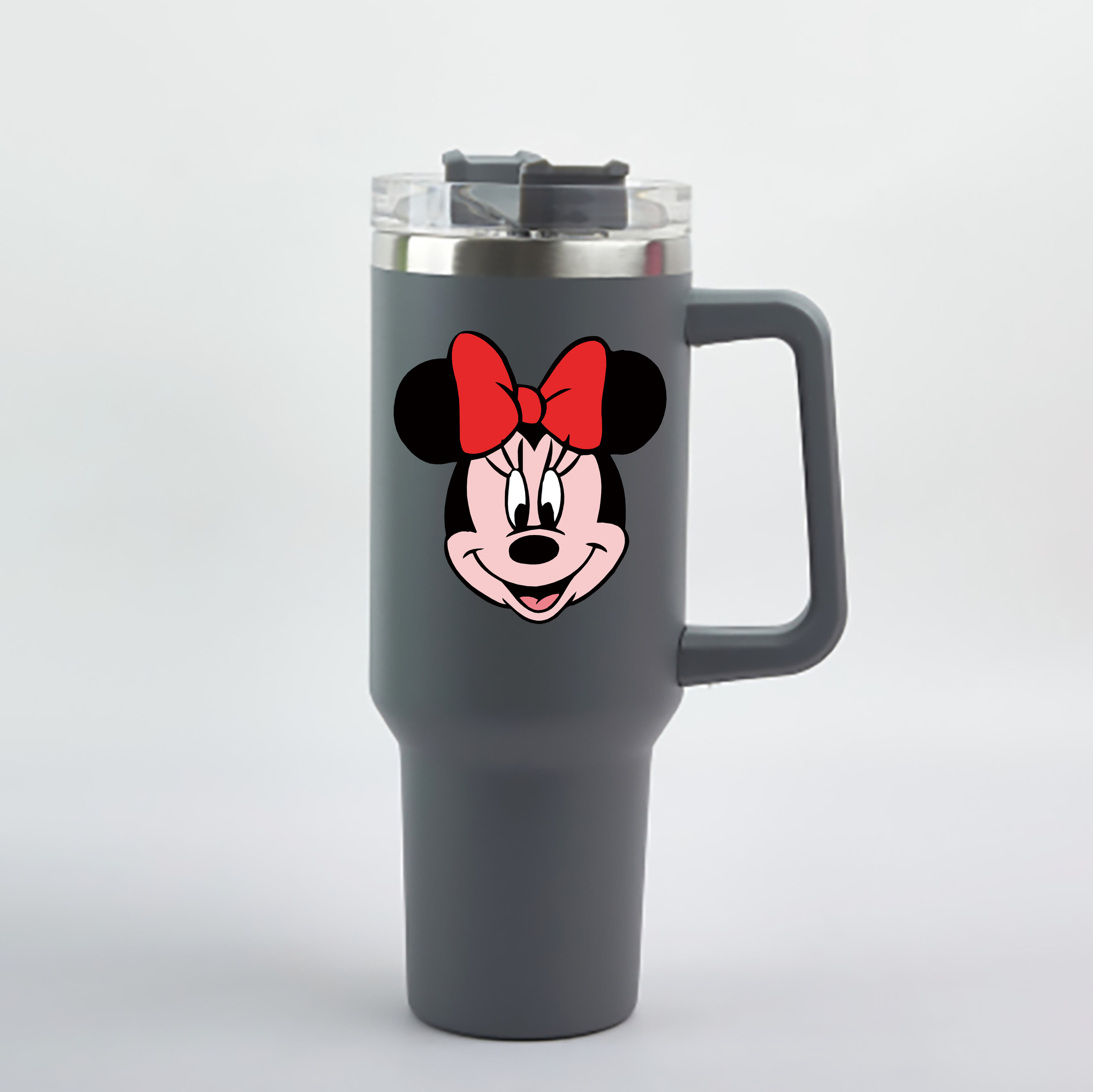 （画像用） ミッキーマウス Mickey Mouse 1200mL車用タンブラー - クリスタルステッカー（プラスチックストロー付き）