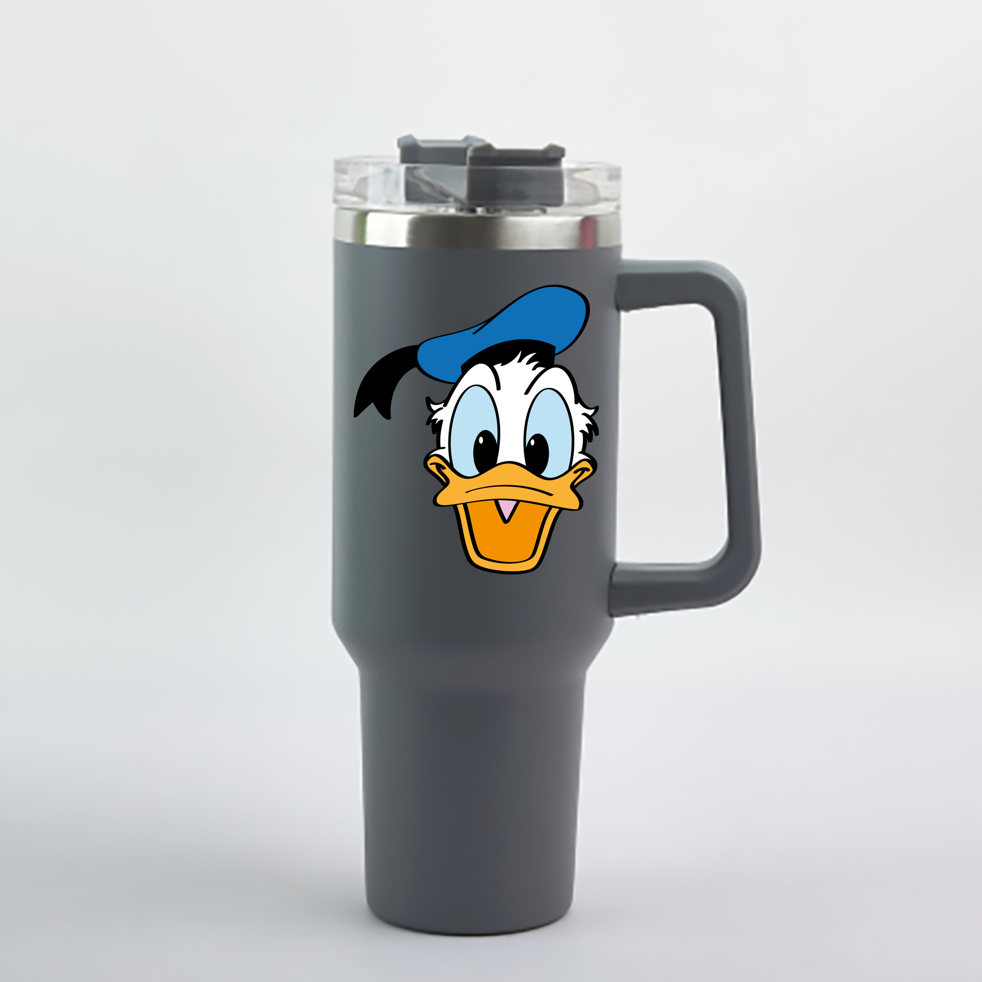 （画像用） ミッキーマウス Mickey Mouse 1200mL車用タンブラー - クリスタルステッカー（プラスチックストロー付き）
