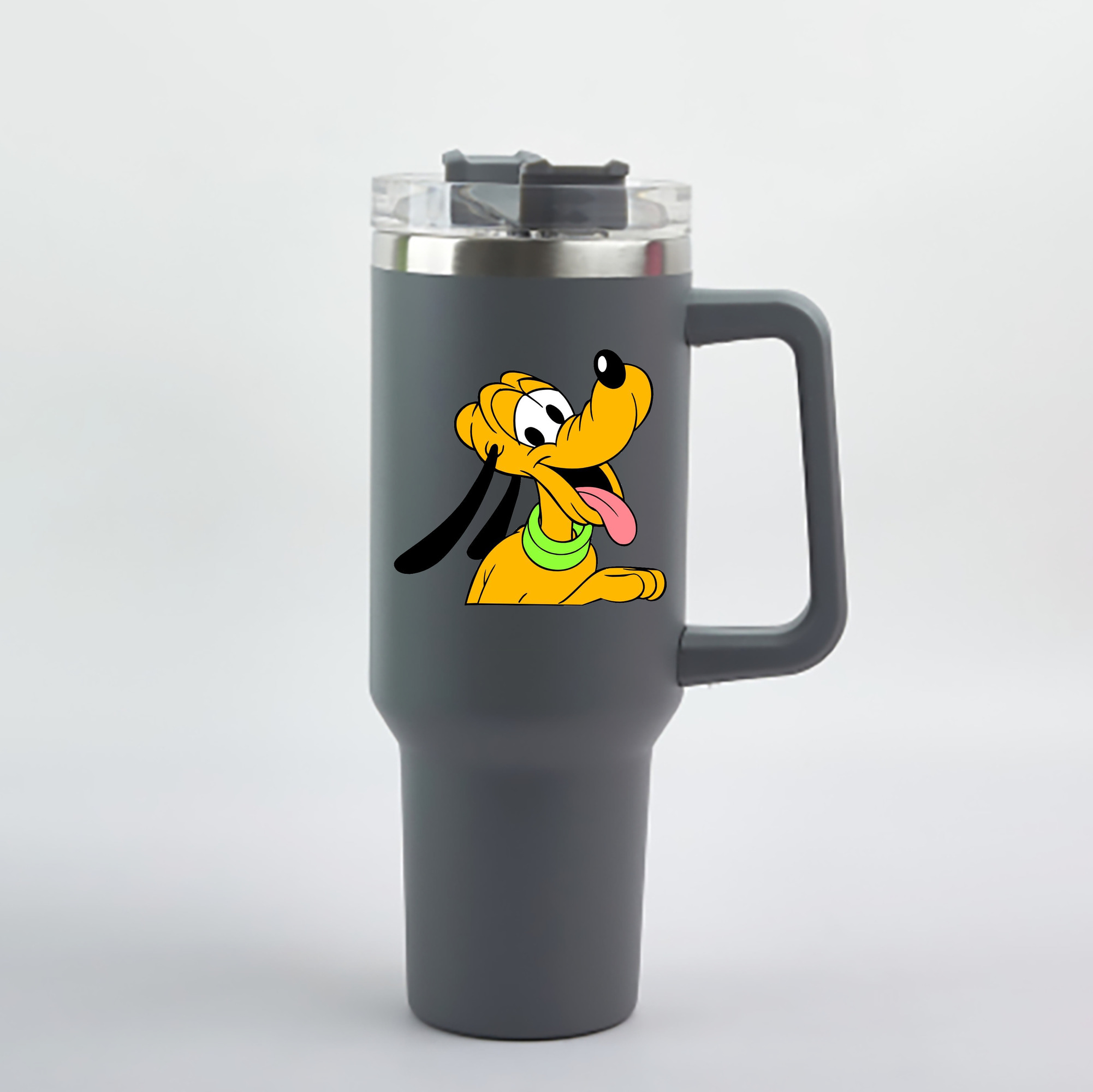（画像用） ミッキーマウス Mickey Mouse 1200mL車用タンブラー - クリスタルステッカー（プラスチックストロー付き）