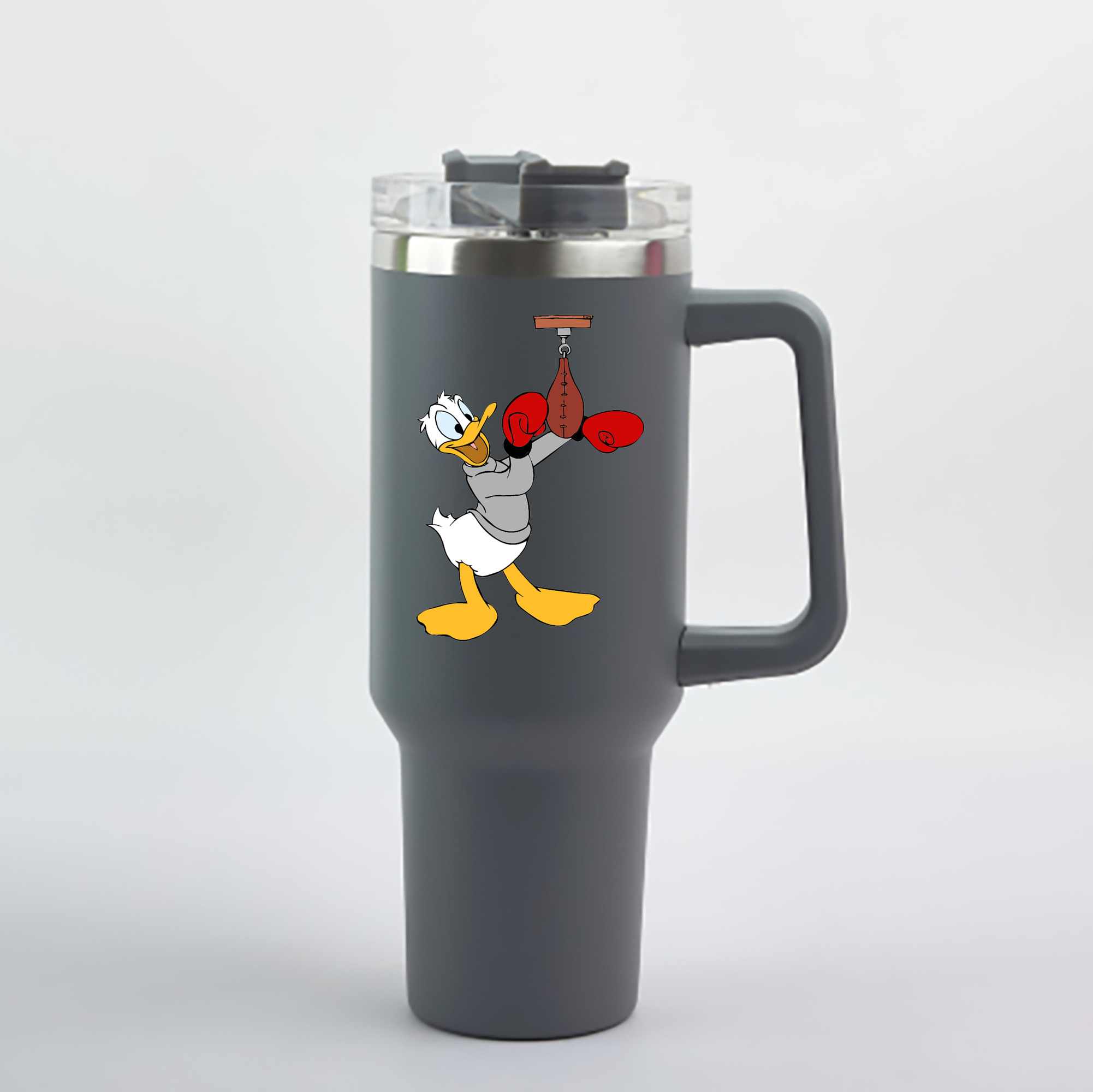 （画像用） ミッキーマウス Mickey Mouse 1200mL車用タンブラー - クリスタルステッカー（プラスチックストロー付き）