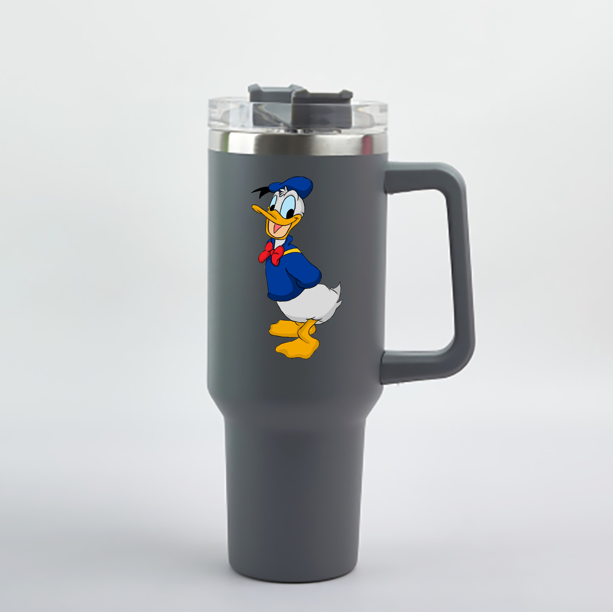 （画像用） ミッキーマウス Mickey Mouse 1200mL車用タンブラー - クリスタルステッカー（プラスチックストロー付き）