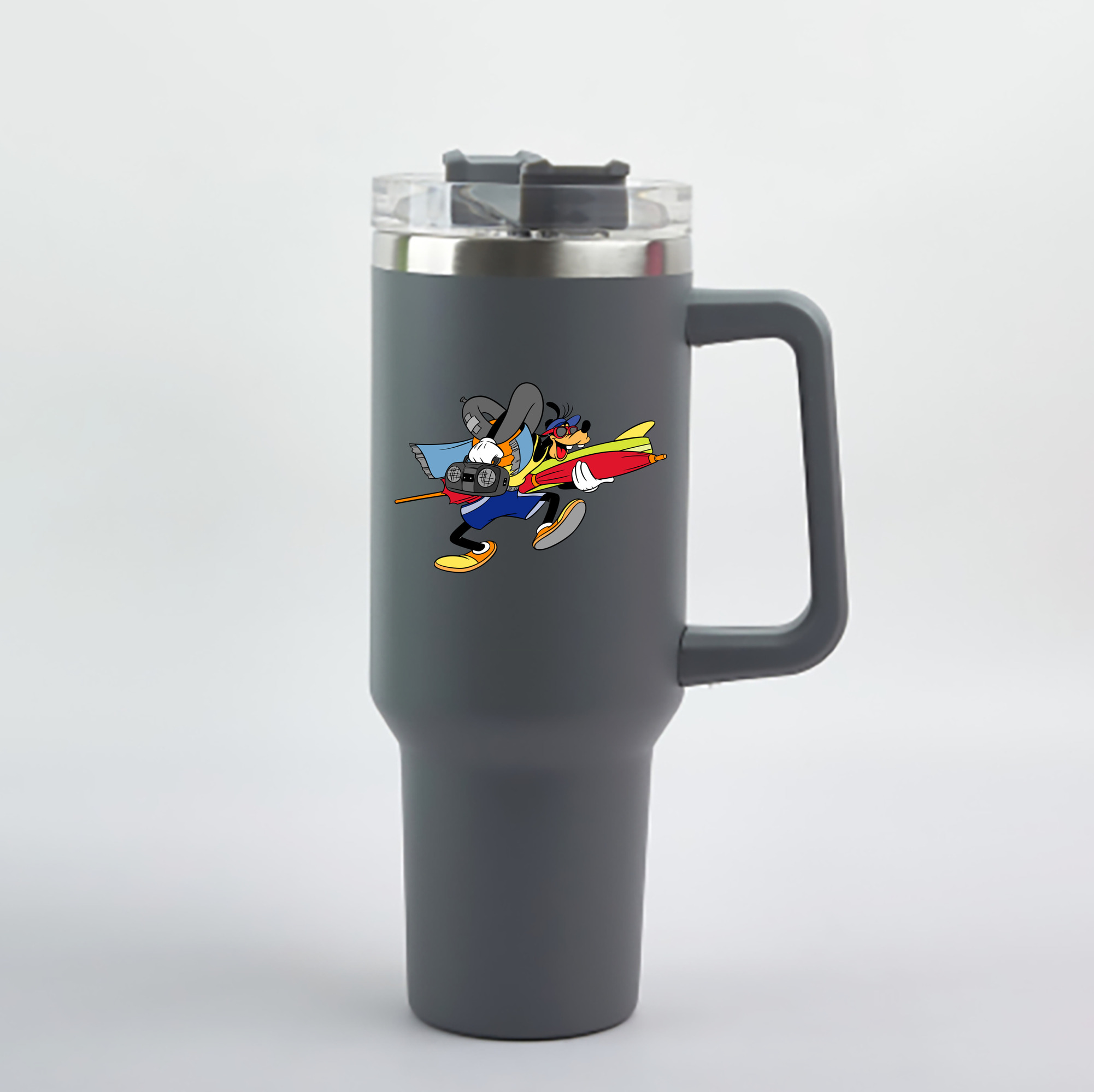（画像用） ミッキーマウス Mickey Mouse 1200mL車用タンブラー - クリスタルステッカー（プラスチックストロー付き）