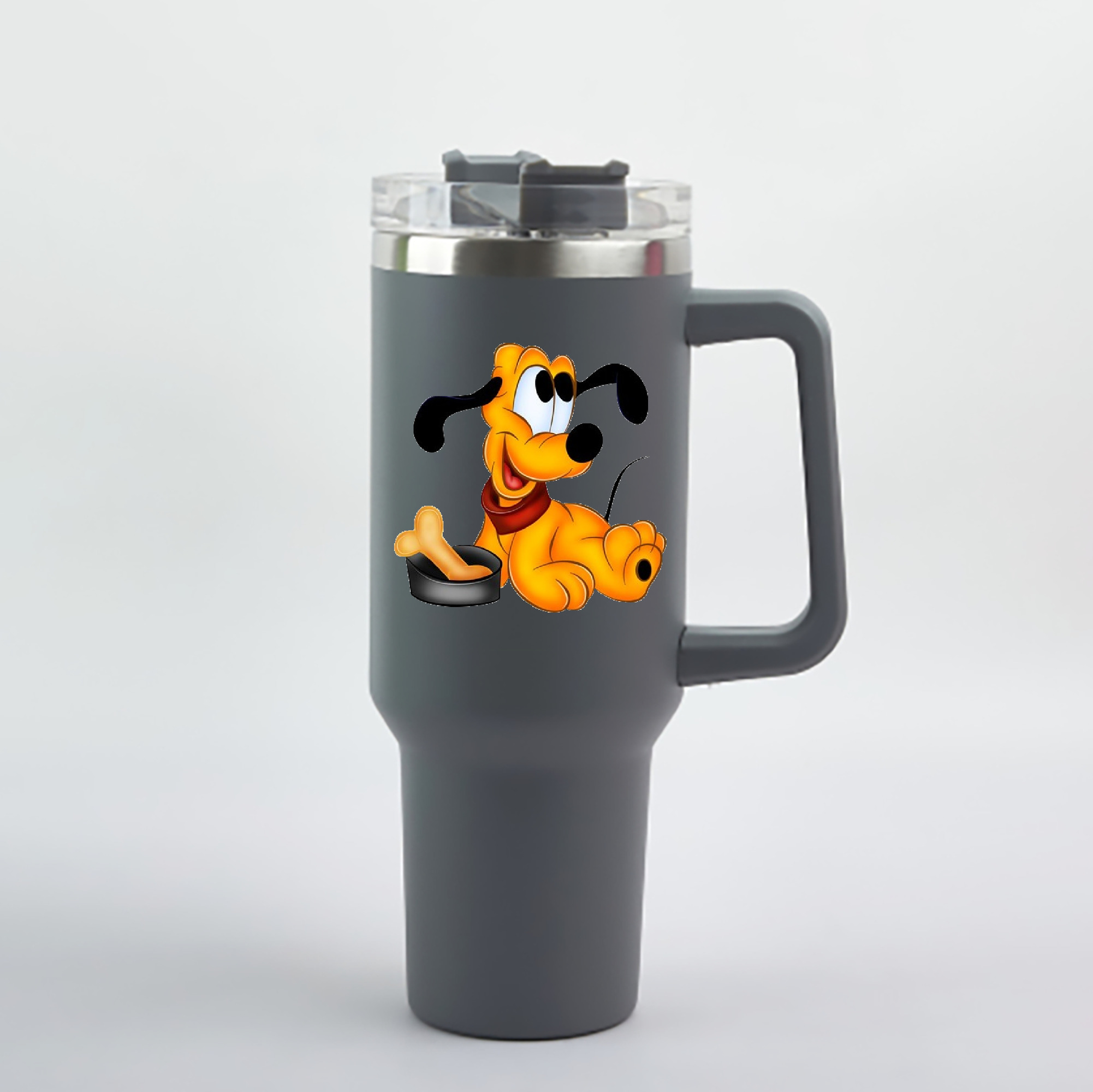 （画像用） ミッキーマウス Mickey Mouse 1200mL車用タンブラー - クリスタルステッカー（プラスチックストロー付き）
