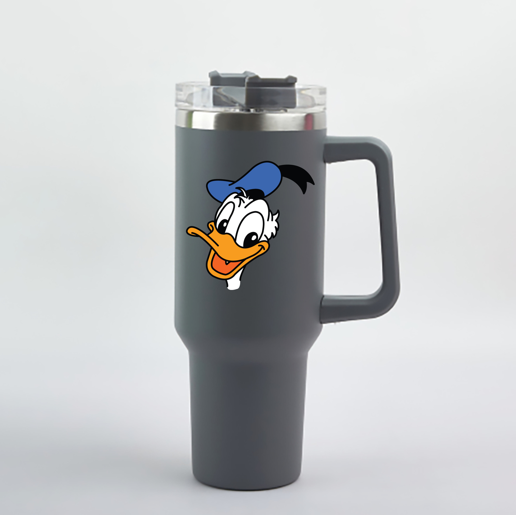ミッキーマウス Mickey Mouse 1200mL車用タンブラー - クリスタルステッカー（プラスチックストロー付き）